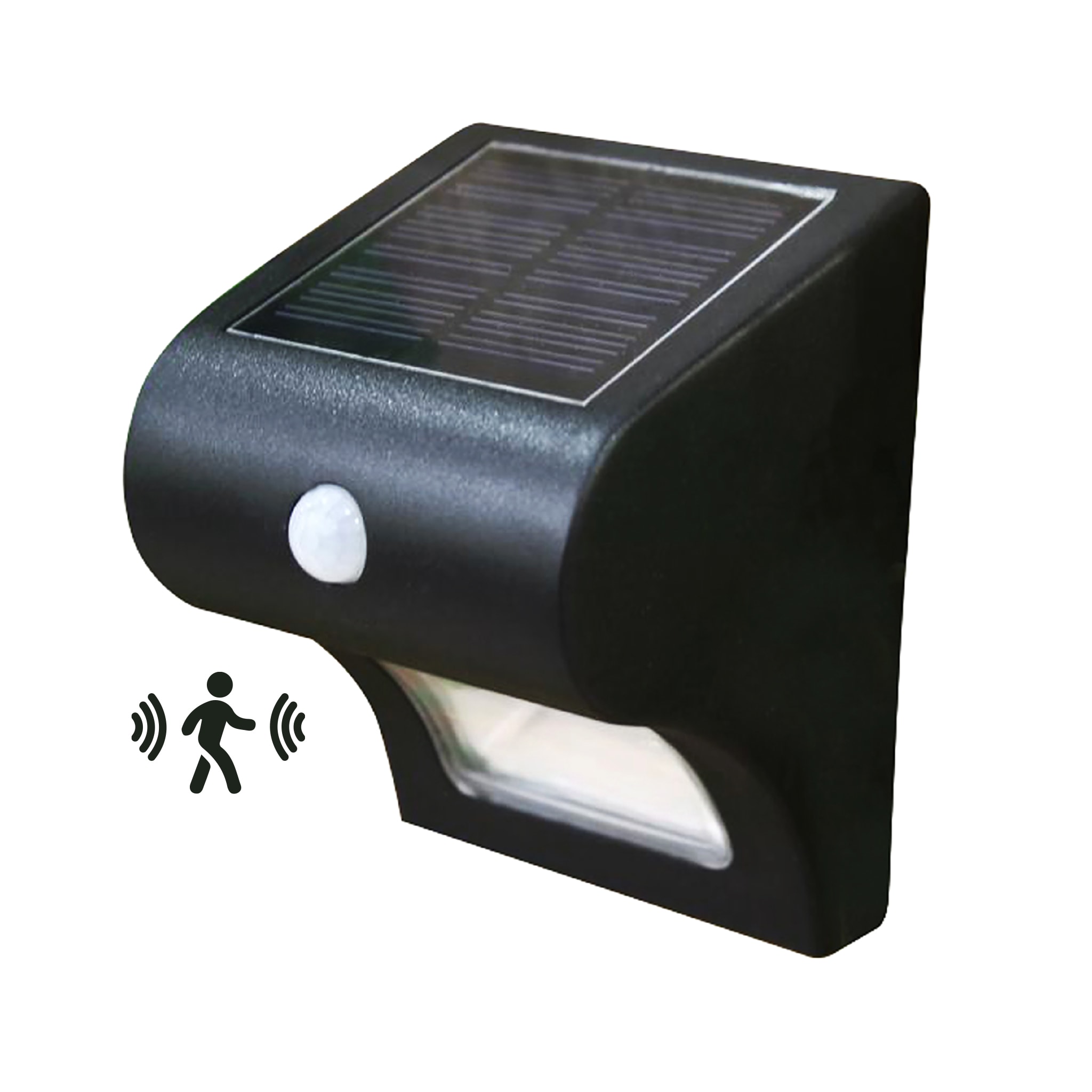 Classy Caps SL133 4.8-in H Matte Black Solar Motion Sensor Dark Sky Dusk to Dawn Integrated LED Outdoor Wall Light