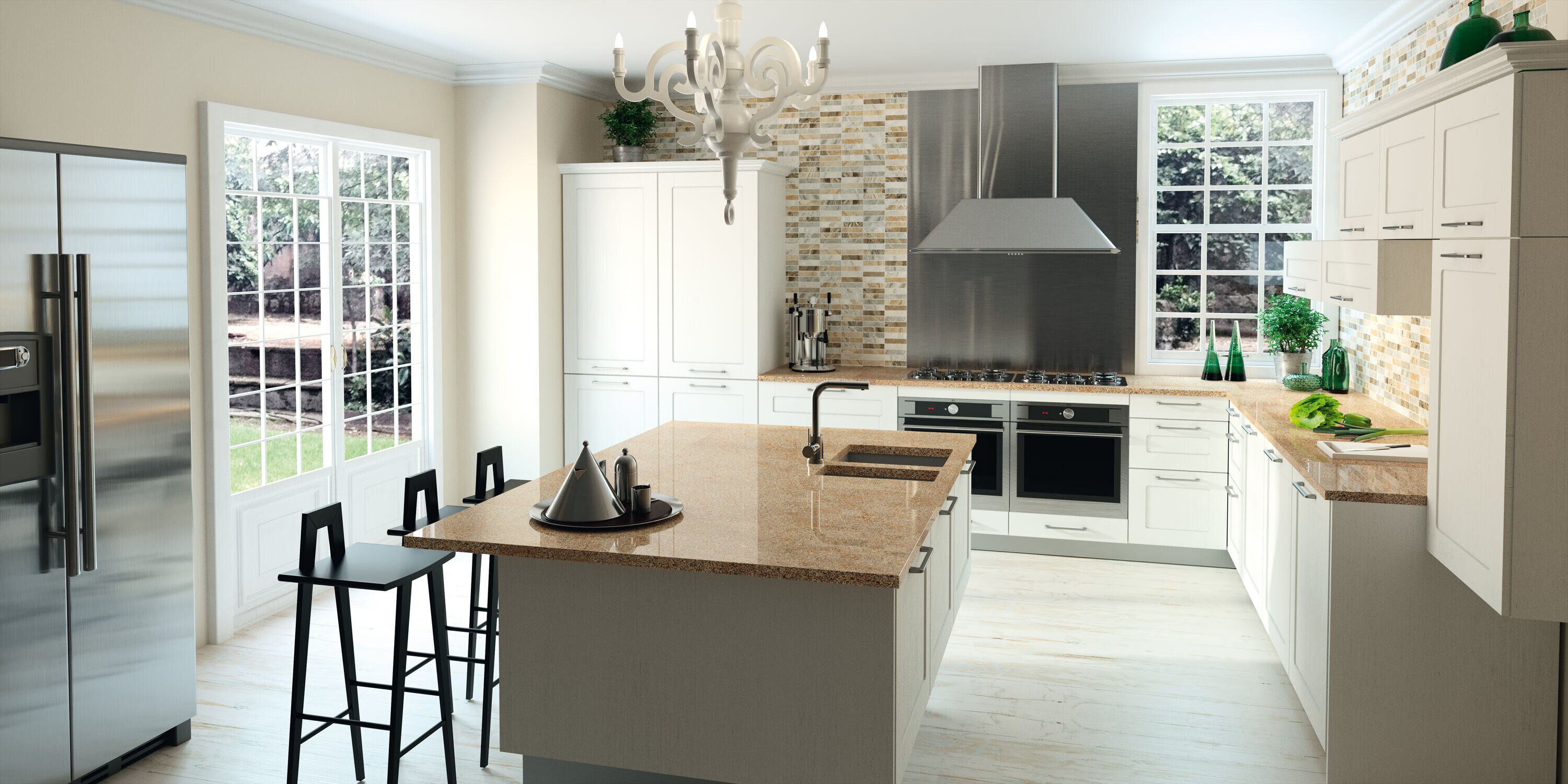 SenSa Juparana Cathedral/Polished Granite Yellow Kitchen Countertop ...