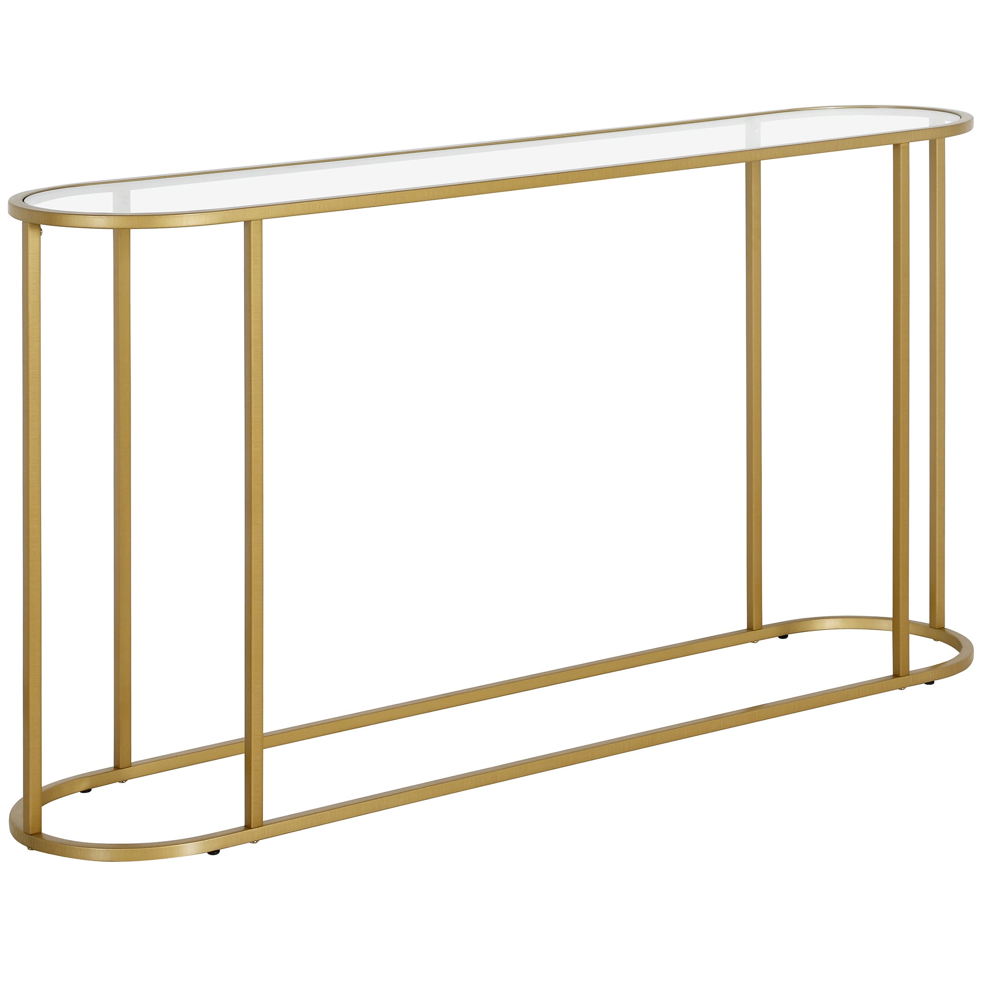 Hailey Home AT1215 Midcentury Brass Console table