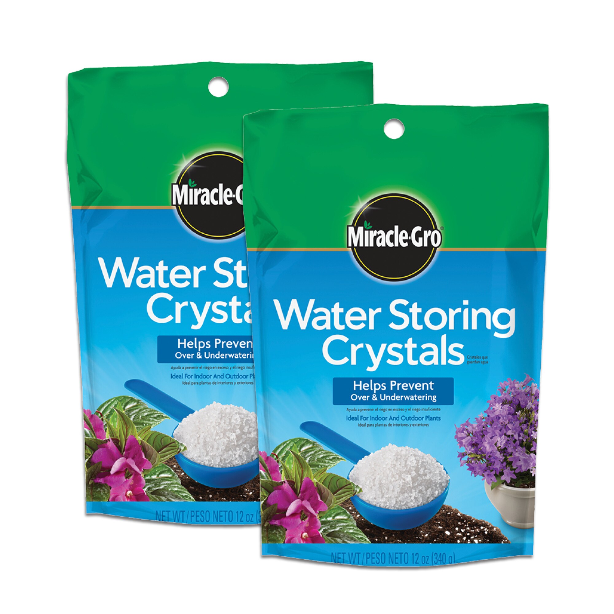 Miracle-Gro VB02195 2-Count Water Storing Crystals Water Retention Aid