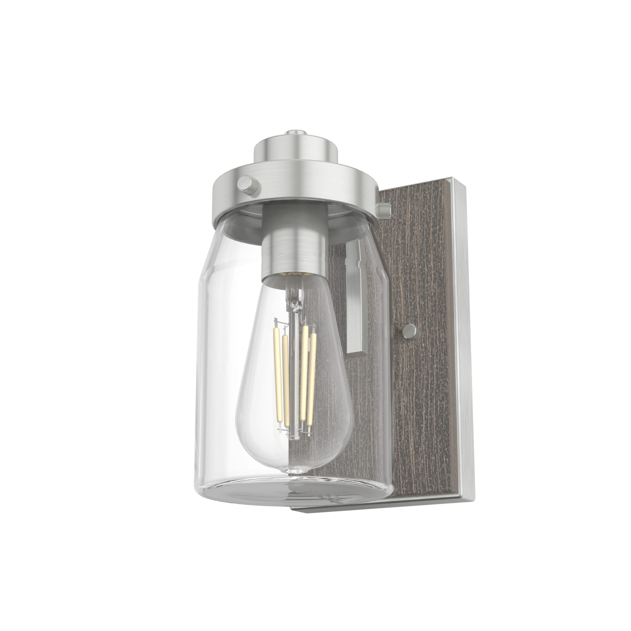 Devon Park 8.5'' Rustic Dimmable Nickel Wall Sconce