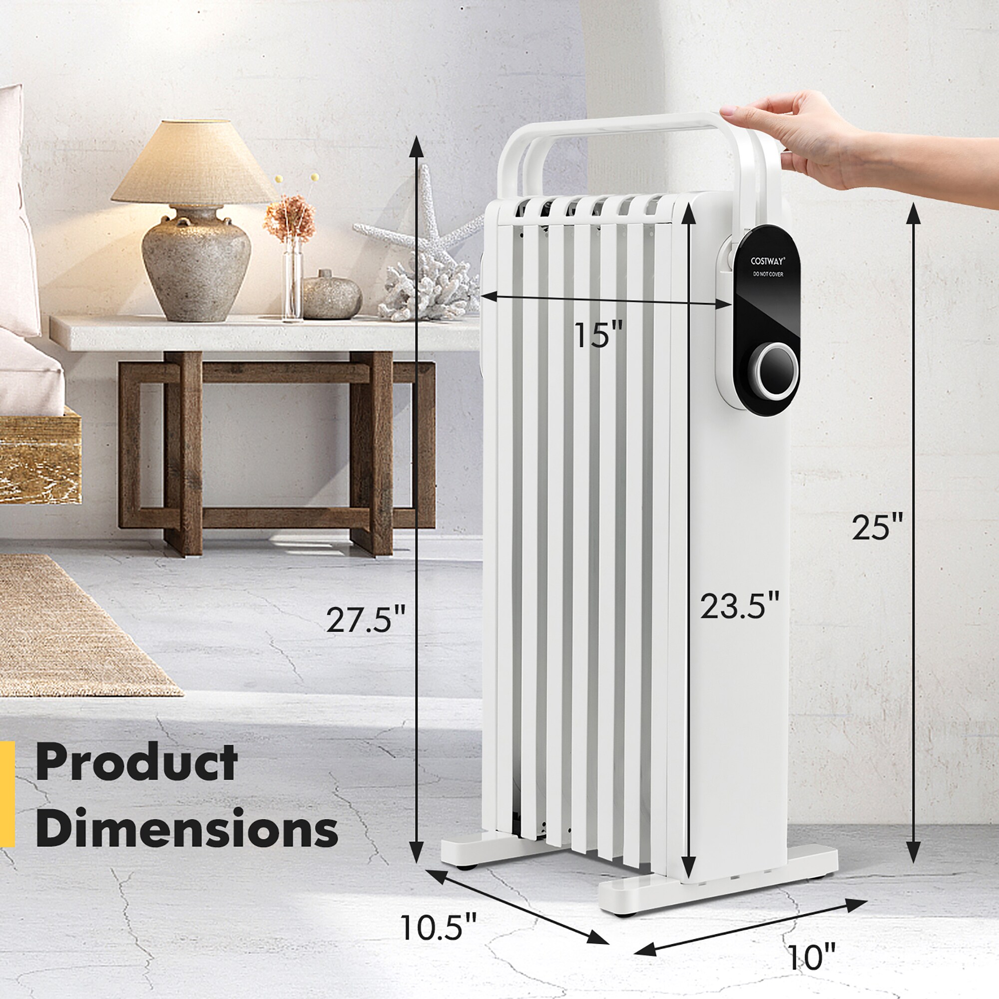 Goplus ES10201US-WH Portable-Electric-Heat - View #2