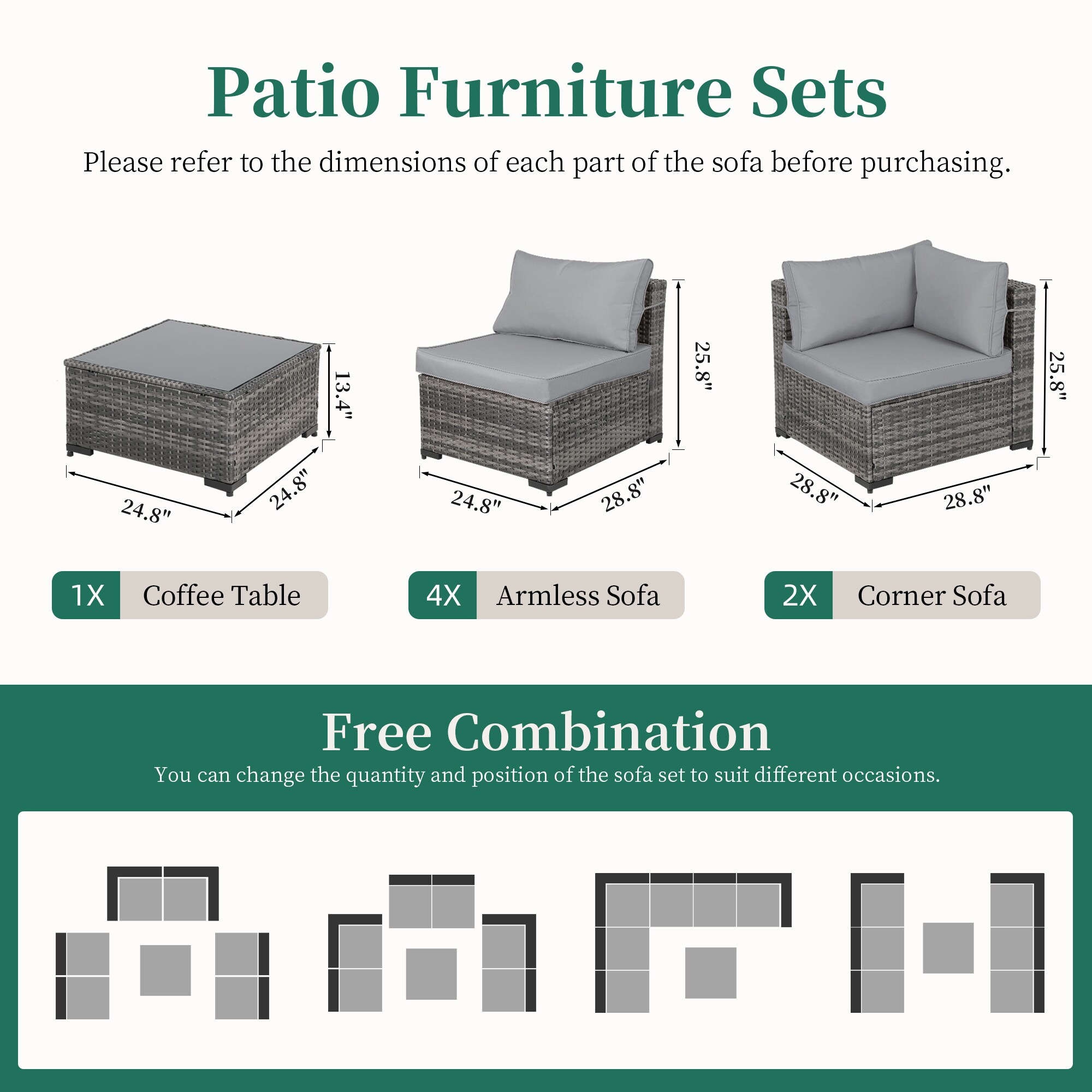 UPHA TBBE-ABC-LGRAY Patio-Conversation-Sets - View #3