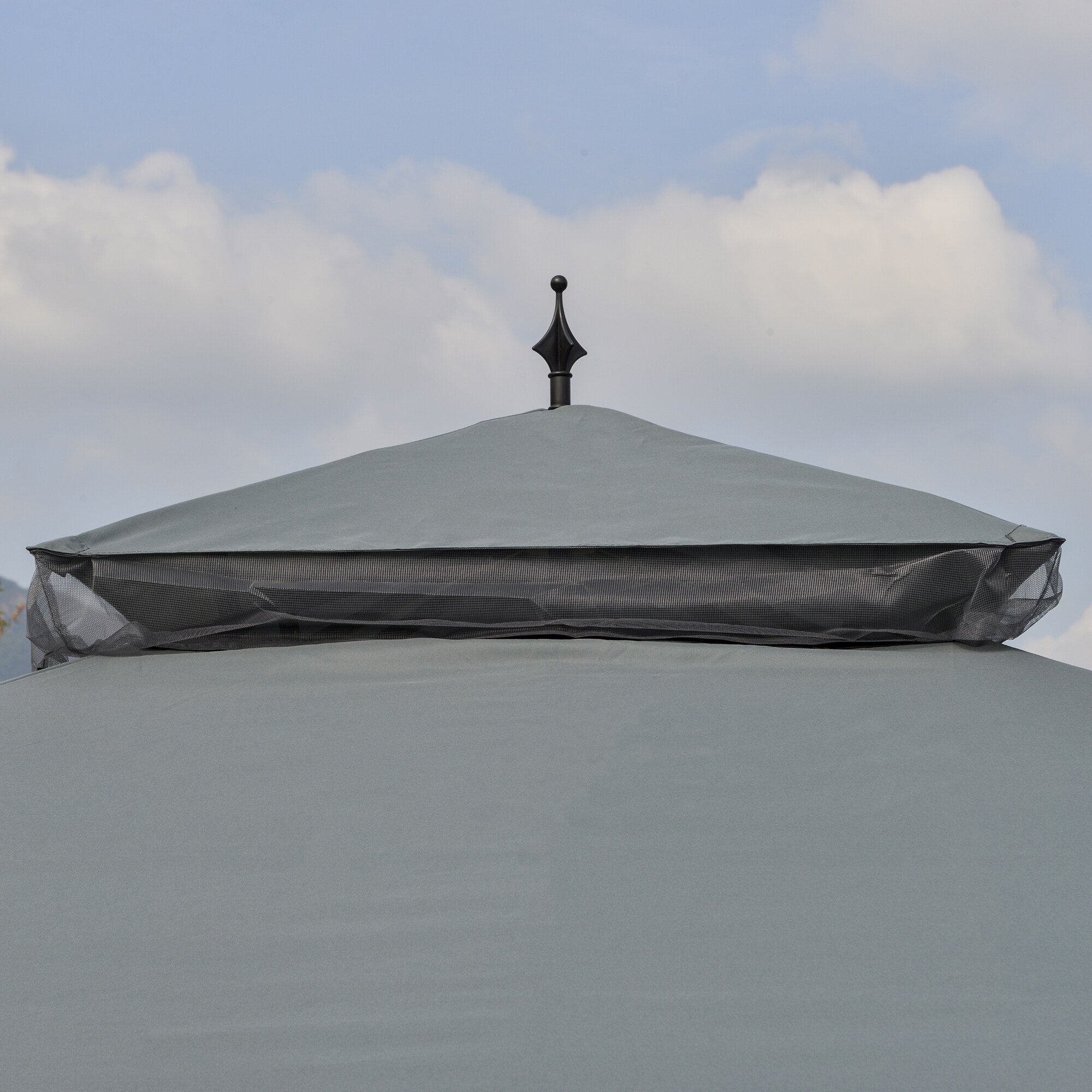 Outsunny 84C-028GY Wood-Resin-Gazebos - View #4