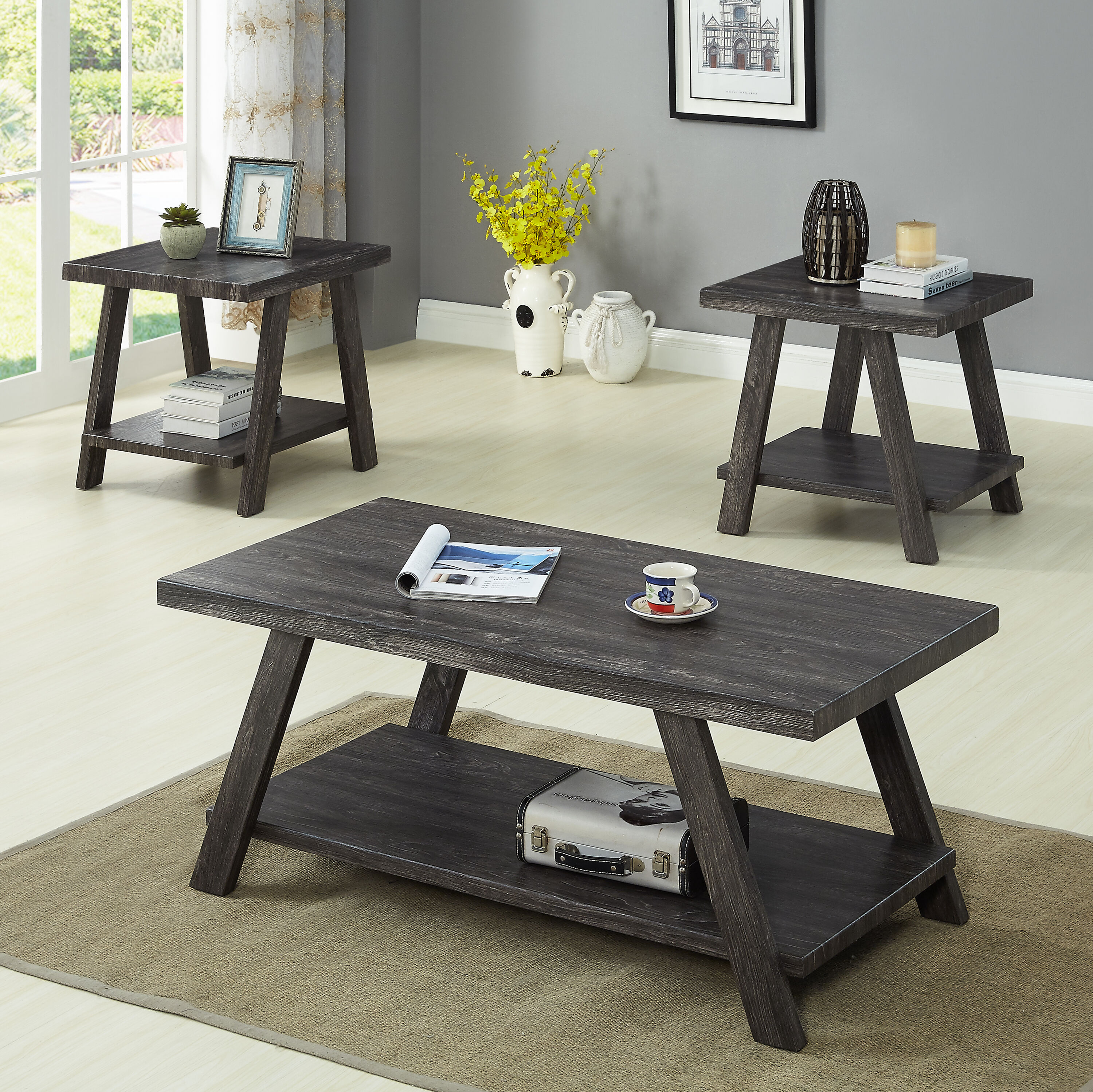 Roundhill Furniture OS3371 Accent-Table-Sets - View #2