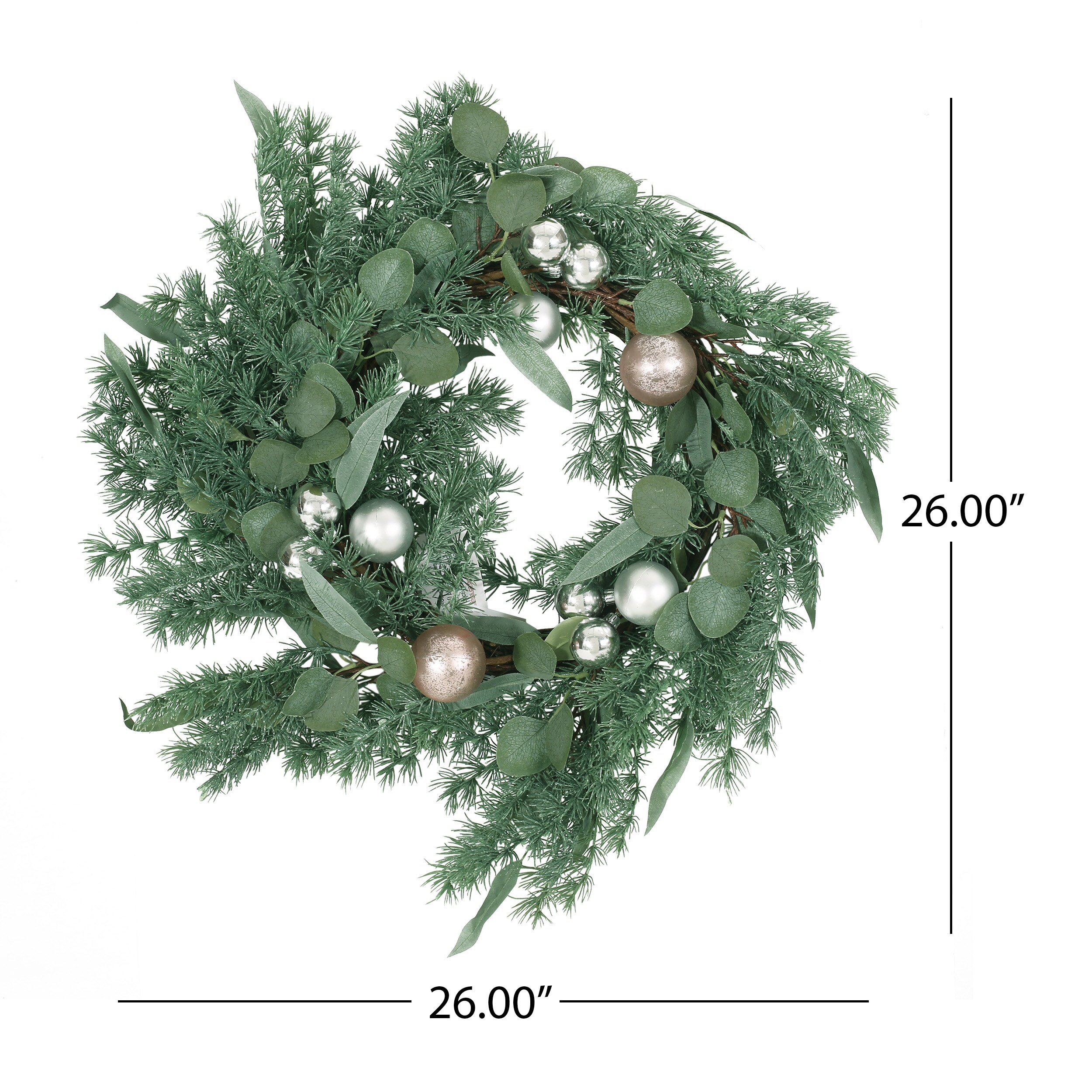 26 Inch Snowy Christmas Wreath with Timer 80 Lights Battery Operated for  Christmas Indoor Outdoor Decoration Front Door with 220 Pine Branch Pine  Cone