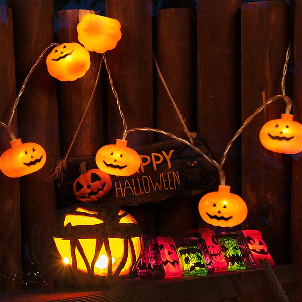 Halloween Solar LED Pumpkin Lanterns Light Hanging Garden Decor Lamp Waterproof 