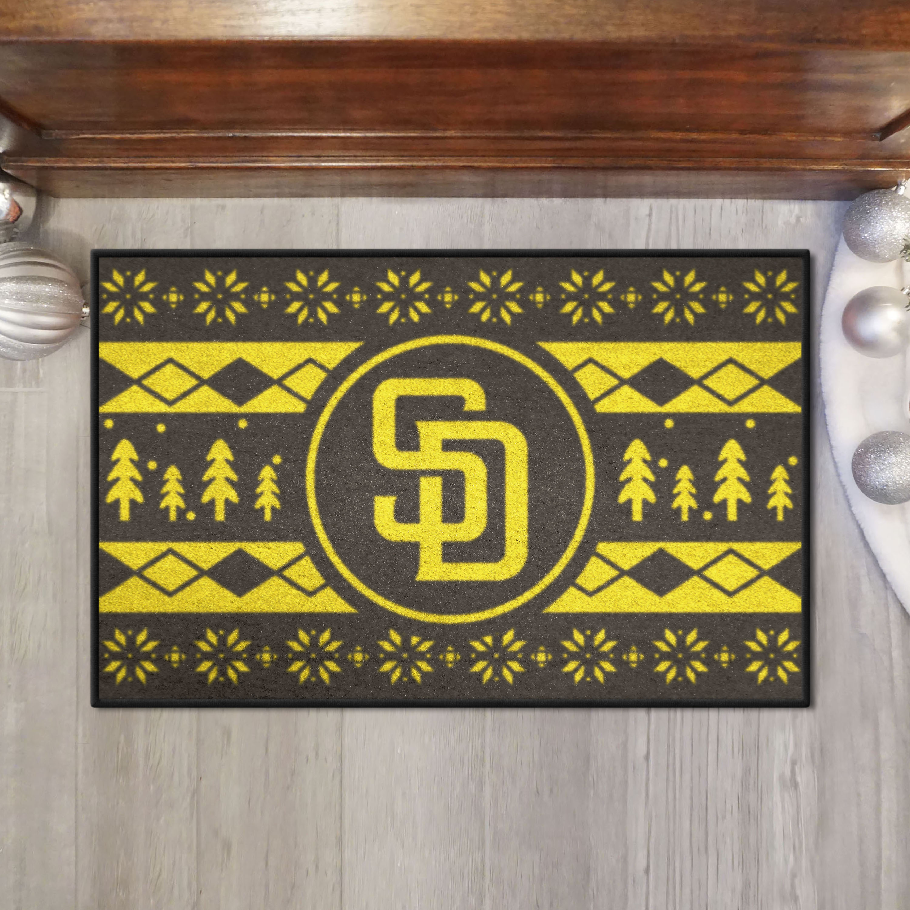 Fanmats San Diego Padres Swinging Friar Holiday Sweater Rug • Price »