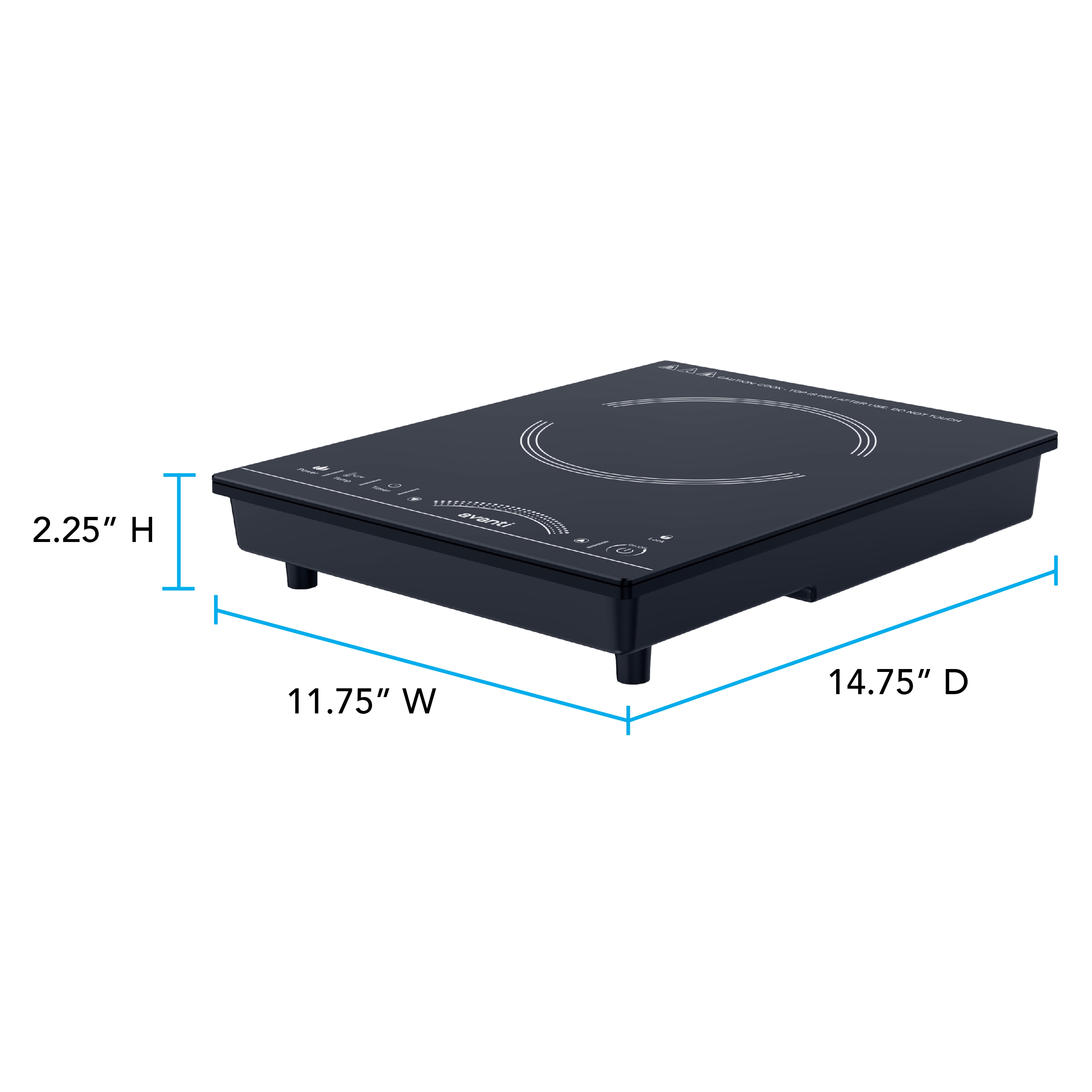 Avanti IH1800L1B-IS Induction-Cooktops - View #8