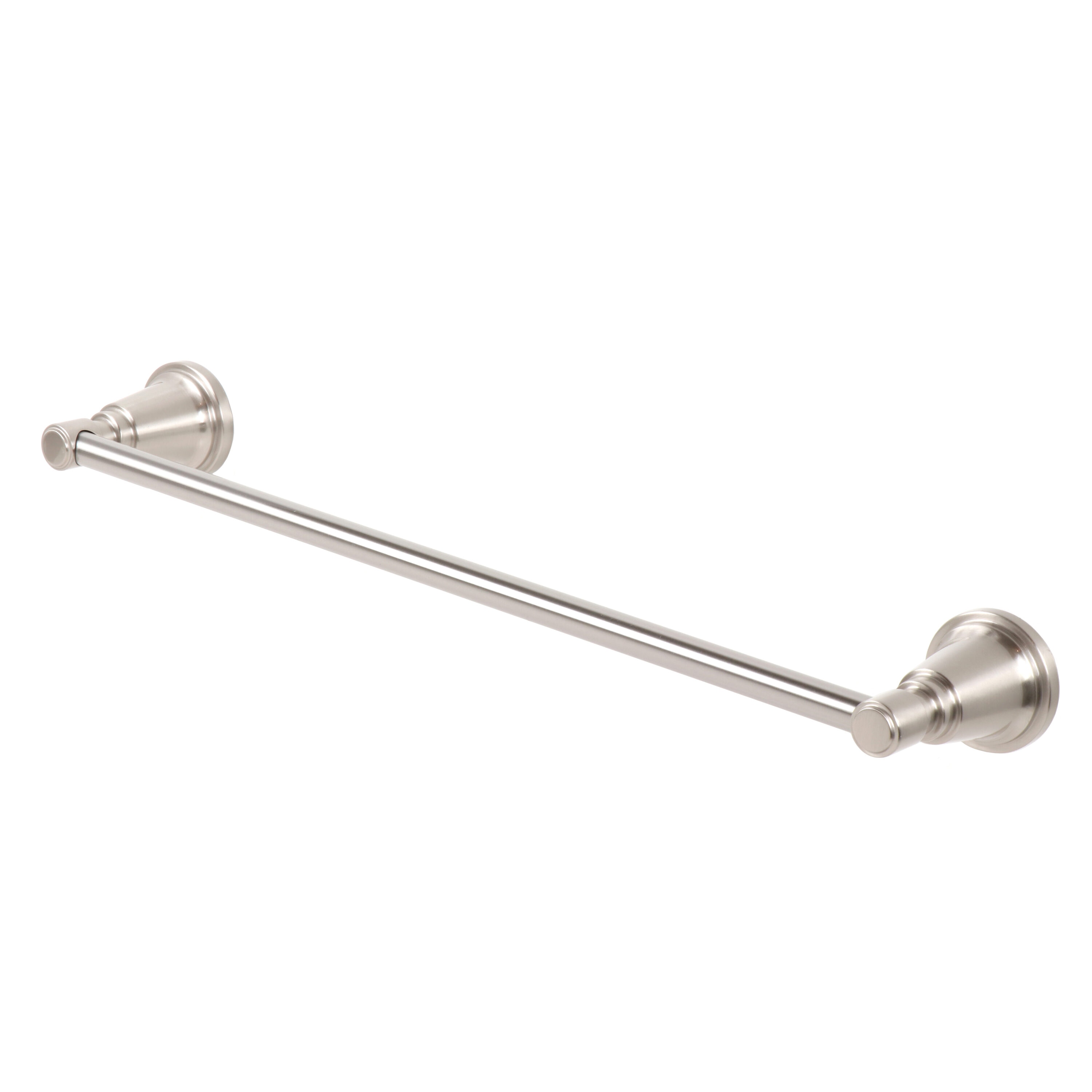 allen + roth BTH-018-R6004-BN Townley 18-in Brushed Nickel Wall mount Single Towel Bar
