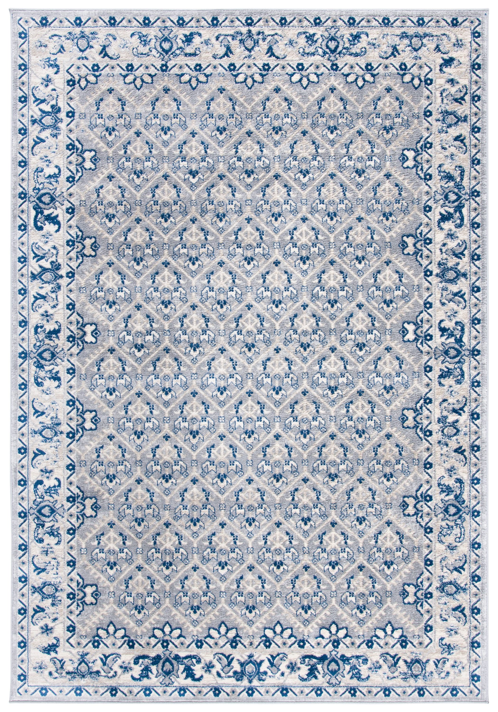 Safavieh BNT869F-6 Brentwood Dile 6 x 9 (ft) Loomed Polypropylene Gray/Blue Rectangular Indoor Distressed/Overdyed Vintage Area rug
