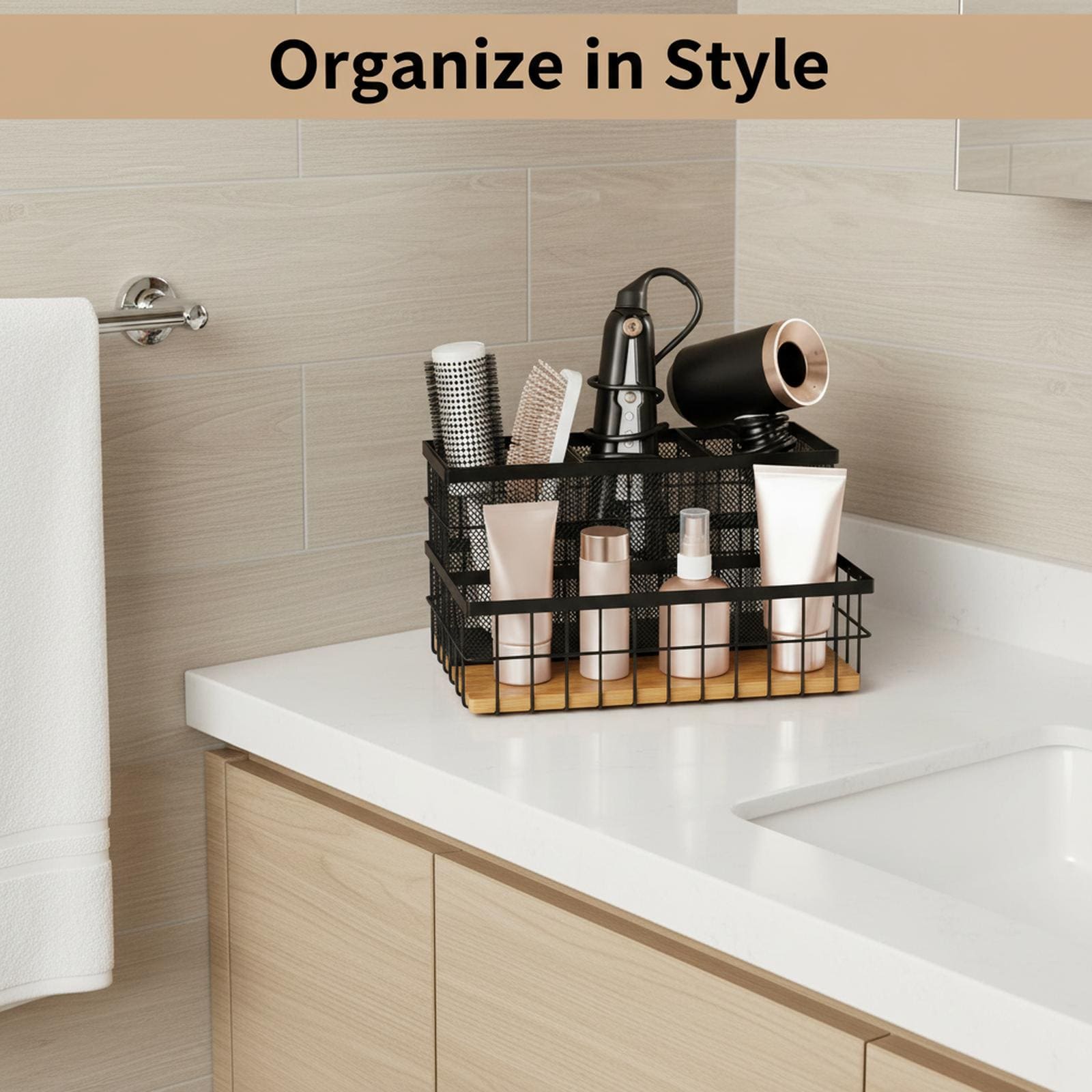 Paradigms Interiors Hair Tool Organizer Countertop Under Sink