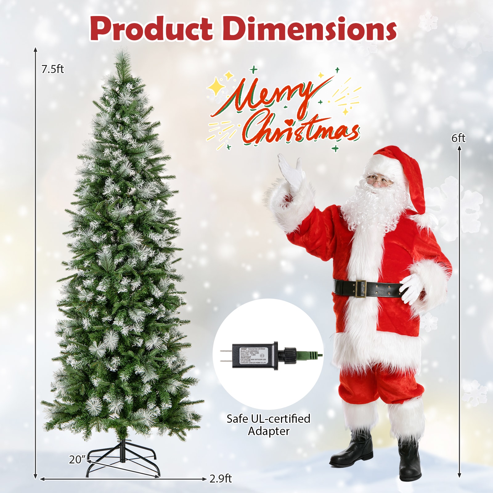 WELLFOR CM-HWY-23443US Artificial-Christmas-Trees - View #6