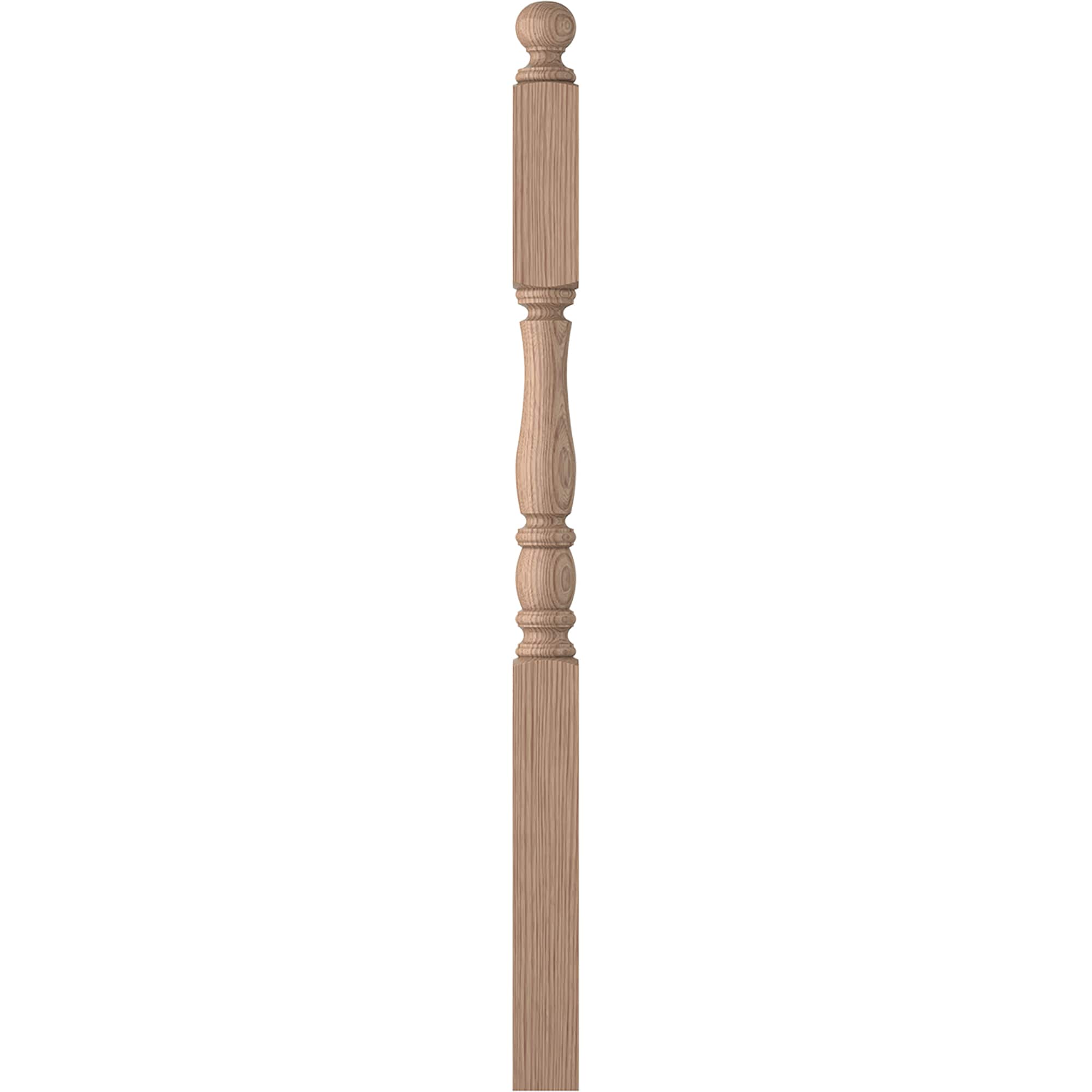 L.J. Smith Stair Systems LJP-3345BT-HK Briarcliffe 3.5-in x 57.75-in Unfinished Hickory Balcony Stair Newel Post