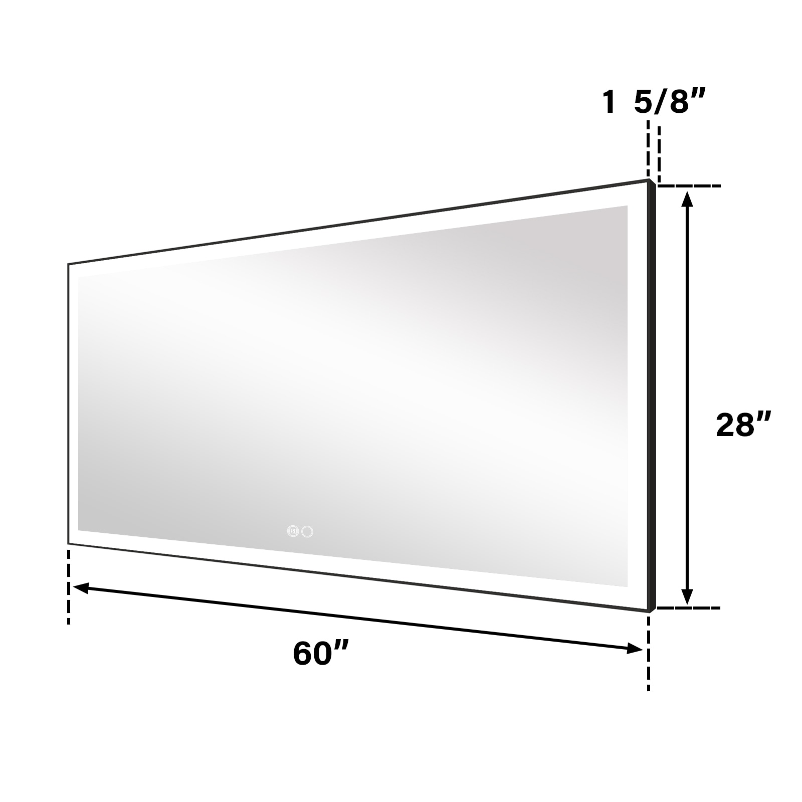 Forclover MEAM-5F6028MB Framed-Bath-Mirrors - View #11