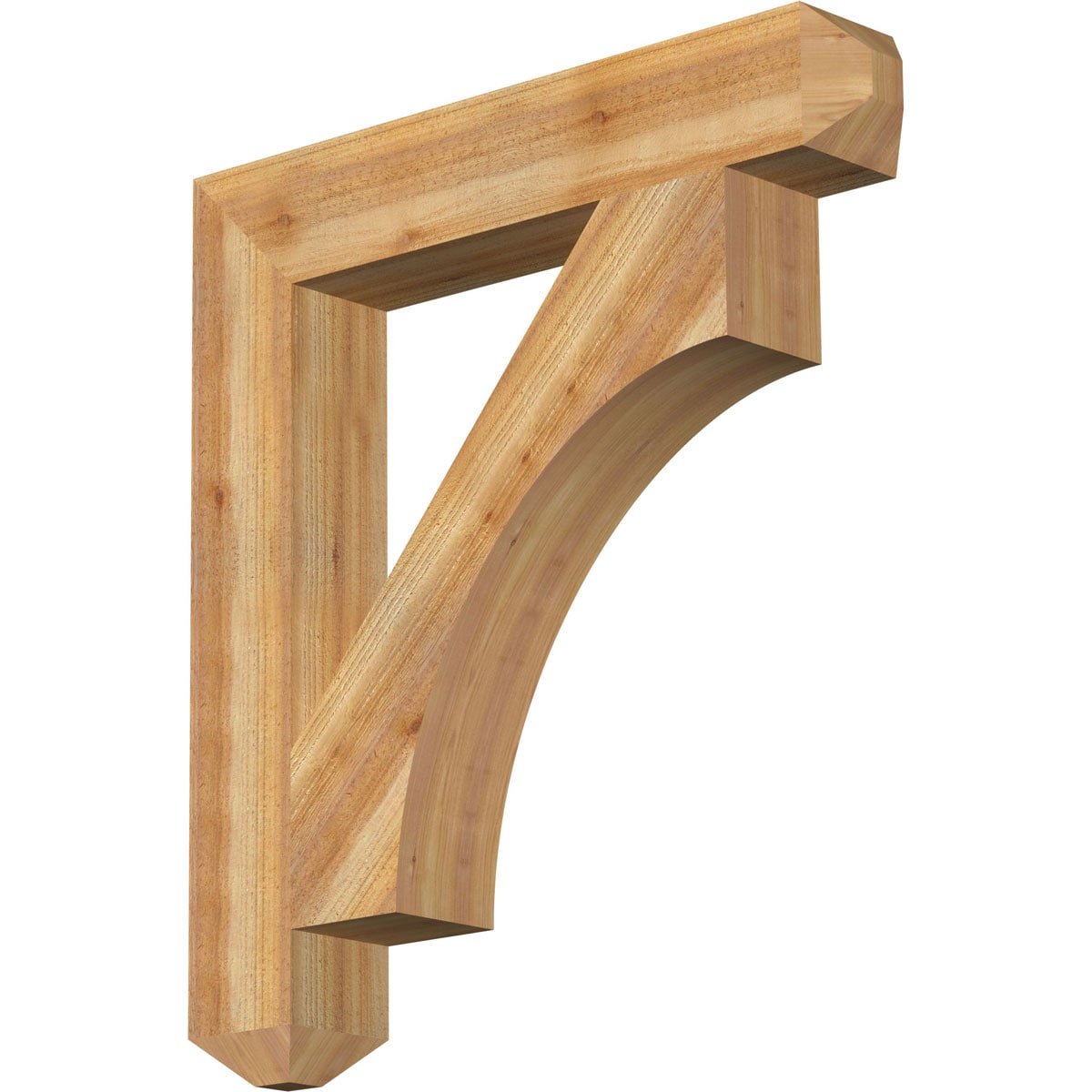Ekena Millwork BKT06X36X40WTL04RWR Westlake craftsman rough sawn 6-in x 36-in x 40-in Western red cedar Brown Wood Standard bracket