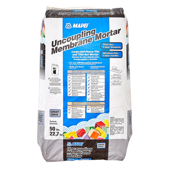 MAPEI Uncoupling Membrane 50-lb Gray Powder Thinset/Medium Bed Mortar MAPEI Uncoupling Membrane 50-lb Gray Powder Thinset/Medium Bed Mortar