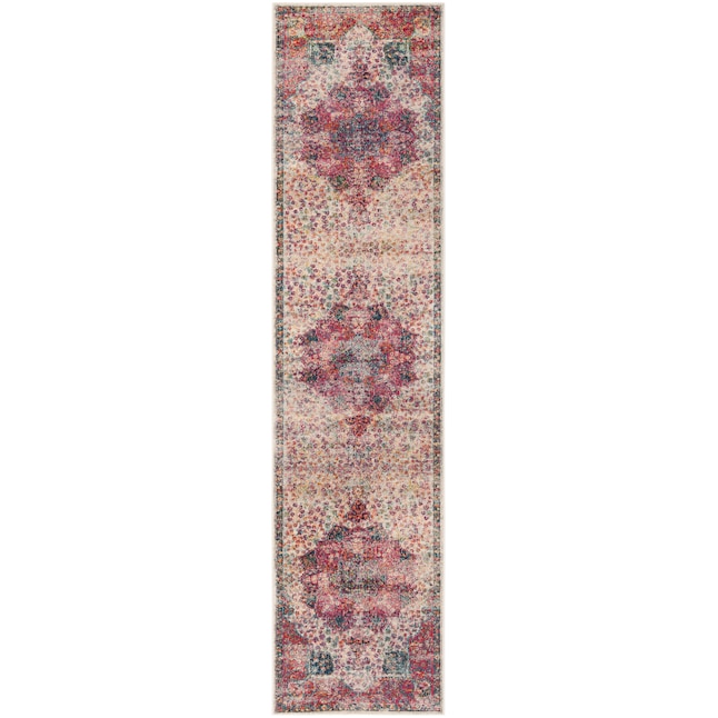 Safavieh Merlot Angra 2 x 8 Cream/Multi Indoor Floral/Botanical Oriental Runner Safavieh Merlot Angra 2 x 8 Cream/Multi Indoor Floral/Botanical Oriental Runner
