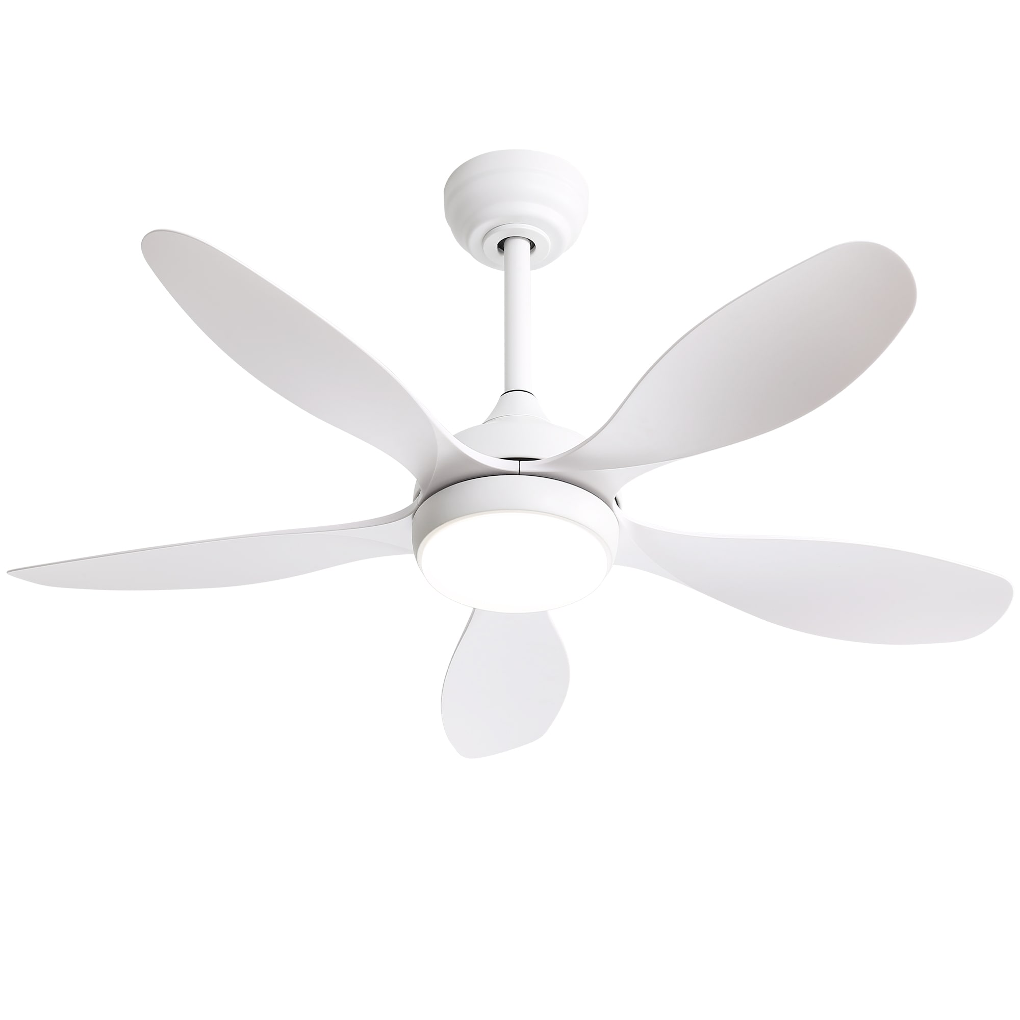 FELIDOMUS CF-542-WH Ceiling fan 42-in Color-Changing Integrated LED Outdoor White with White Blades Ceiling Fan Light Kit Compatible - Remote Included ( 5 -Blade )
