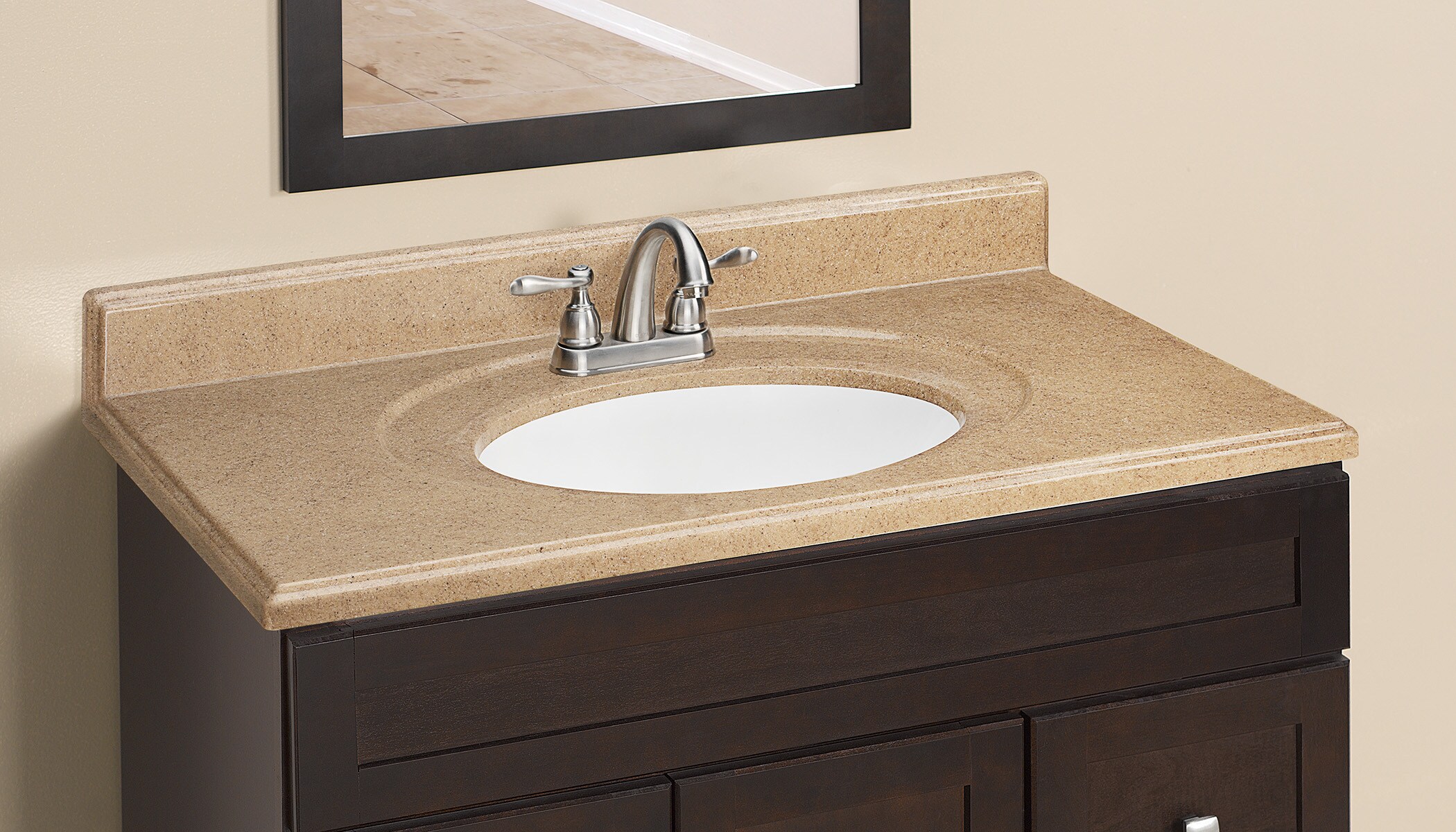 Kona Solid Surface Integral Single Sink Bathroom Vanity Top (Common: 37 ...