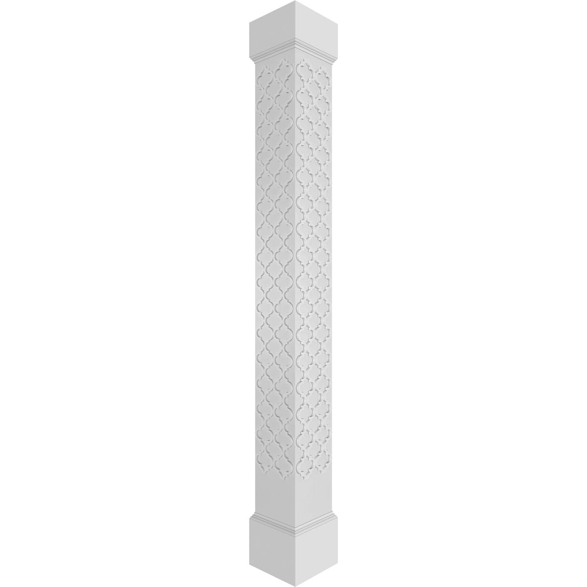 Ekena Millwork CC1209ENMKMMIMI Medium Marrakesh Fretwork 12-Inches L x 9-Feet Unfinished PVC Column Wrap