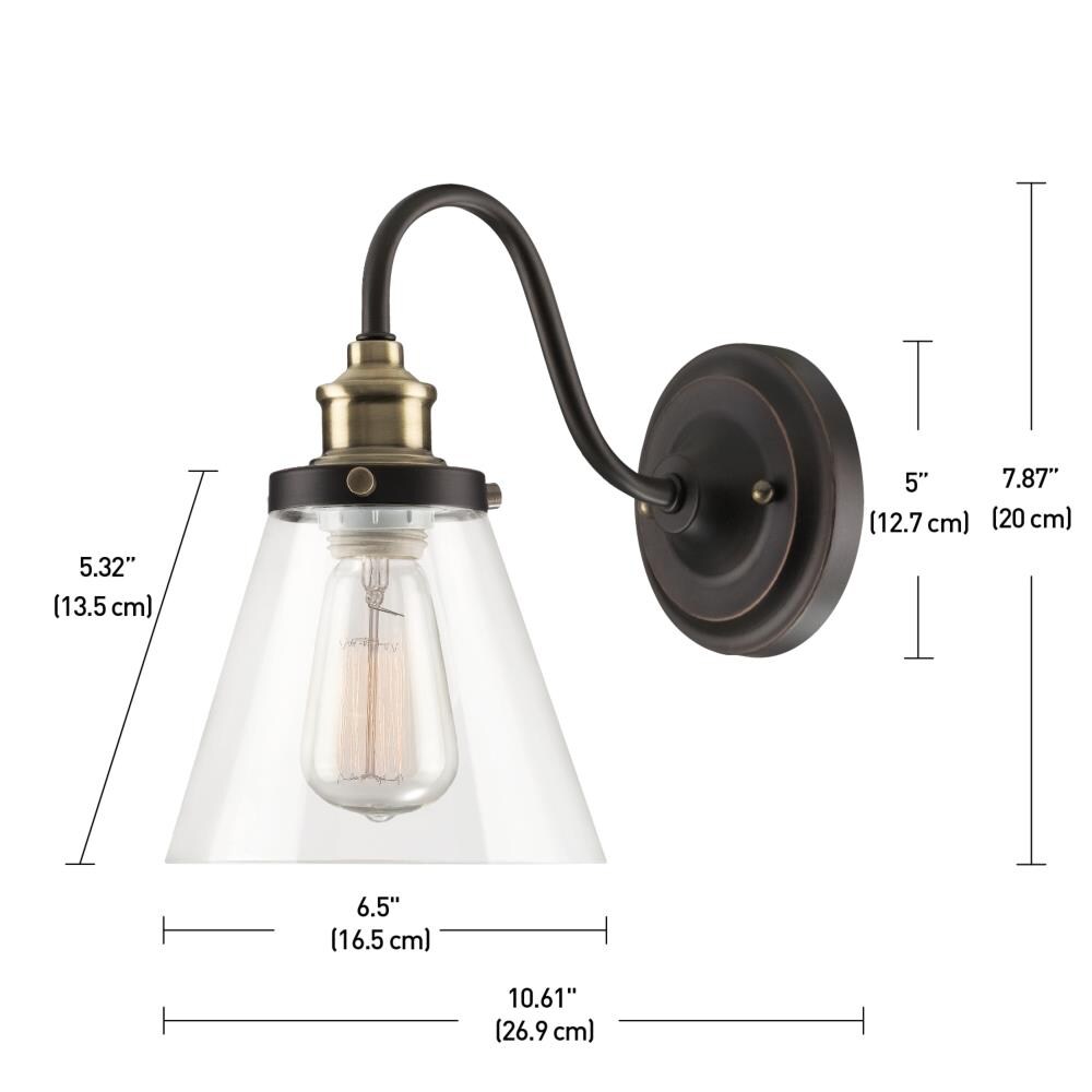 Globe Electric Jackson 6.5-in W 1-Light Oil Rubbed Bronze Vintage Led ...