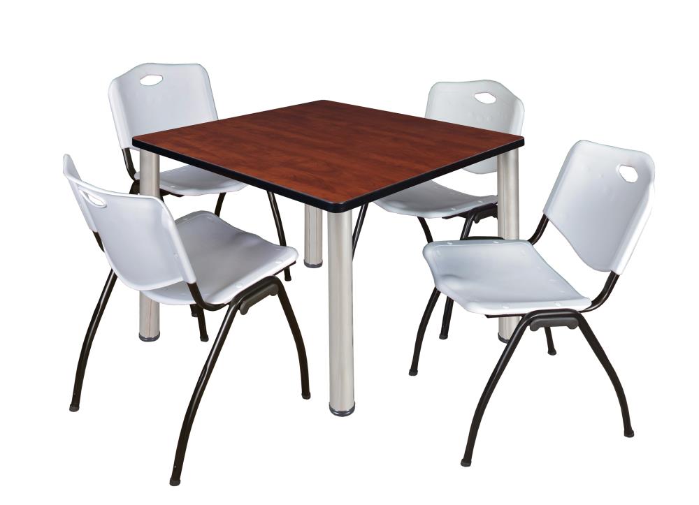 Regency TB3636CHBPCM47GY Breakroom Red 4-Person Training Table (36-in W x 29-in H)