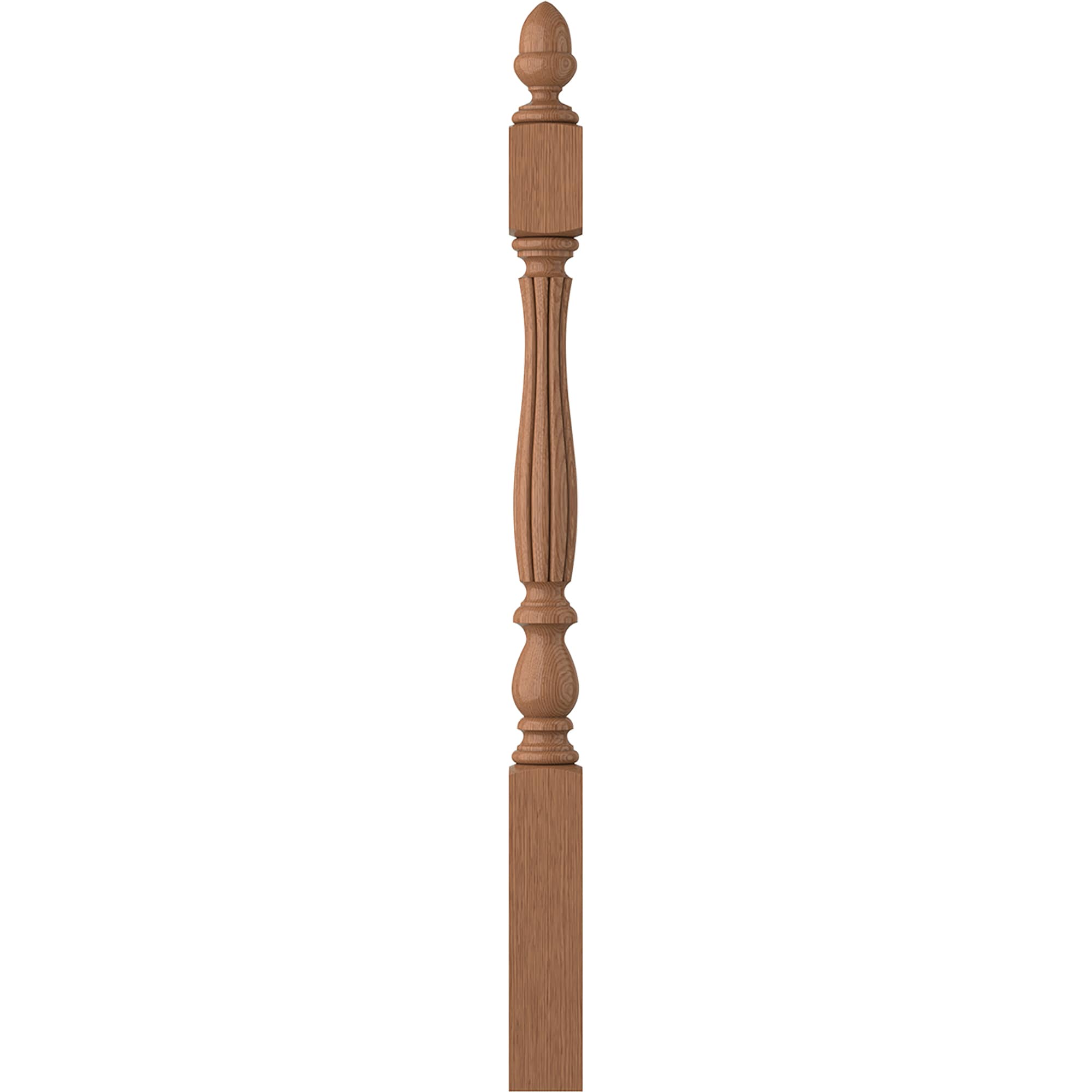 L.J. Smith Stair Systems LJB-3940-WO Harbor 3.25-in x 47.75-in Unfinished White oak Starting Stair Newel Post