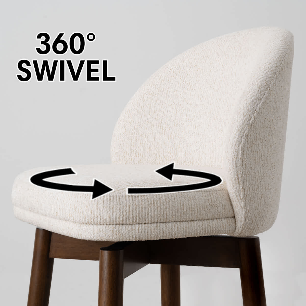 Maison Boucle KRISTIN-CT-WT-CREM-3 stools - View #4