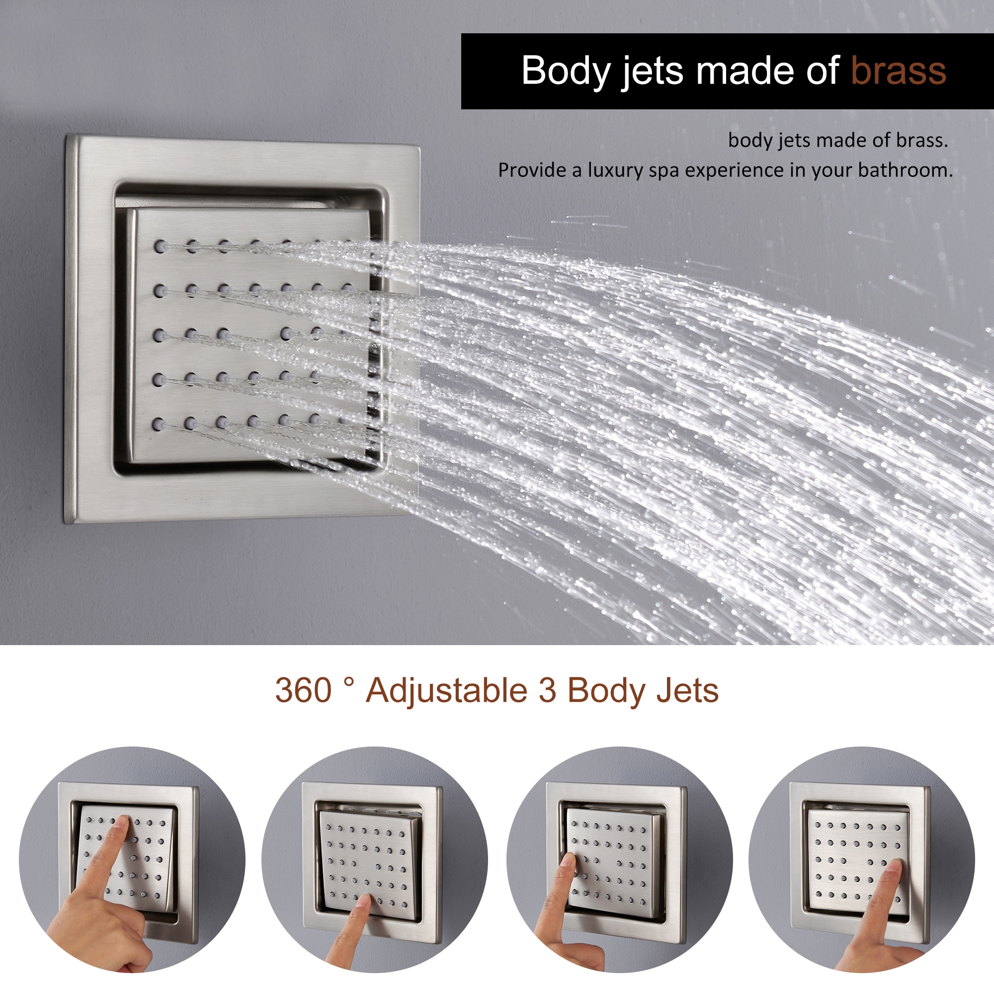 Clihome RCH-BASST852G Showerhead-Bar-Panels - View #10