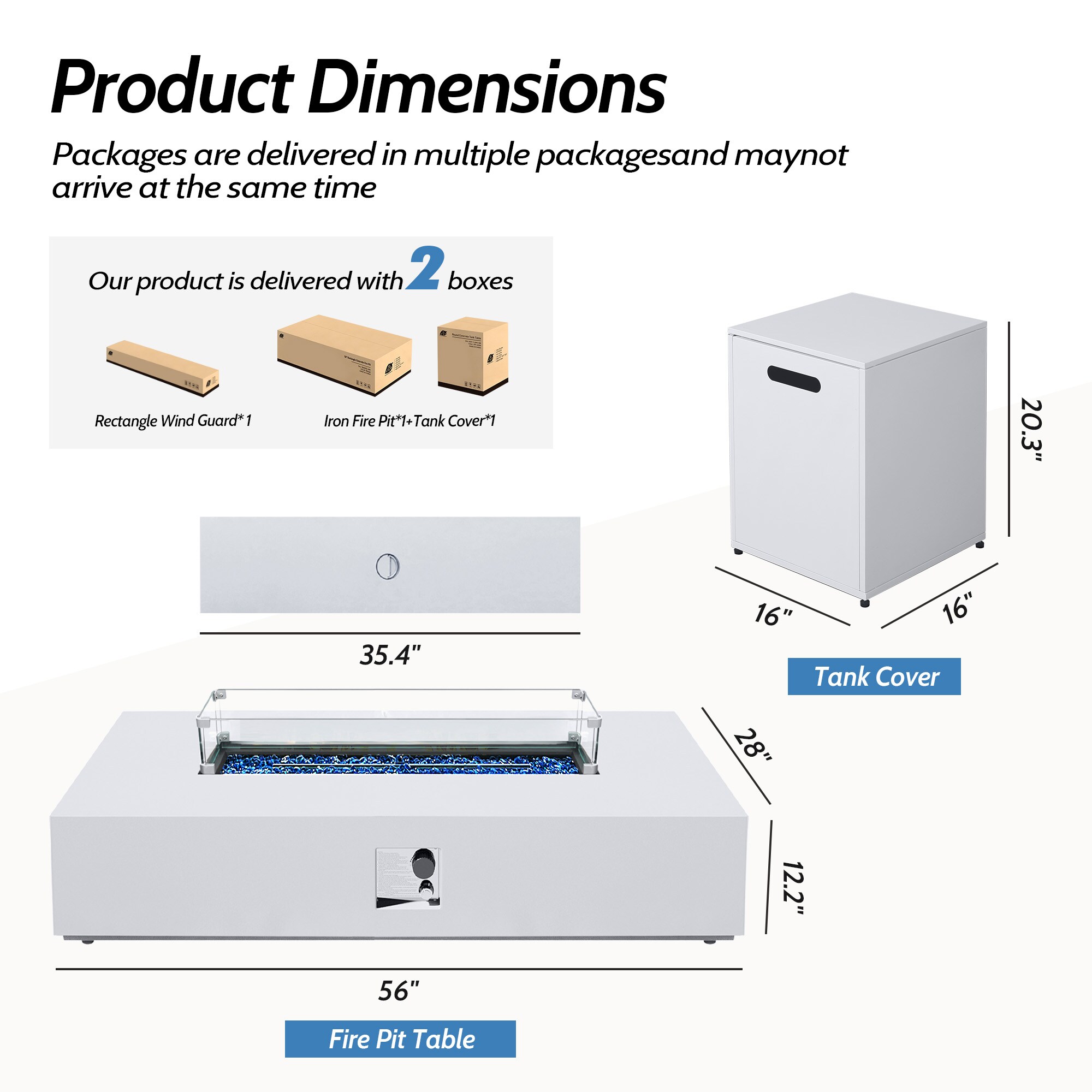 UPHA PL-C56KD-WH-QT Outdoor-Gas-Firepits - View #9