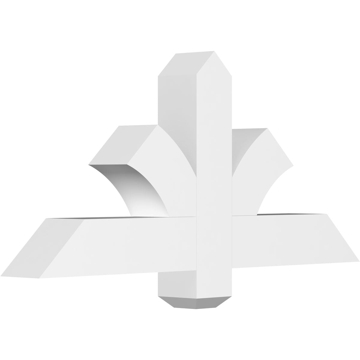 Ekena Millwork GBP036X17X0404RED00 Redmond White PVC Gable bracket