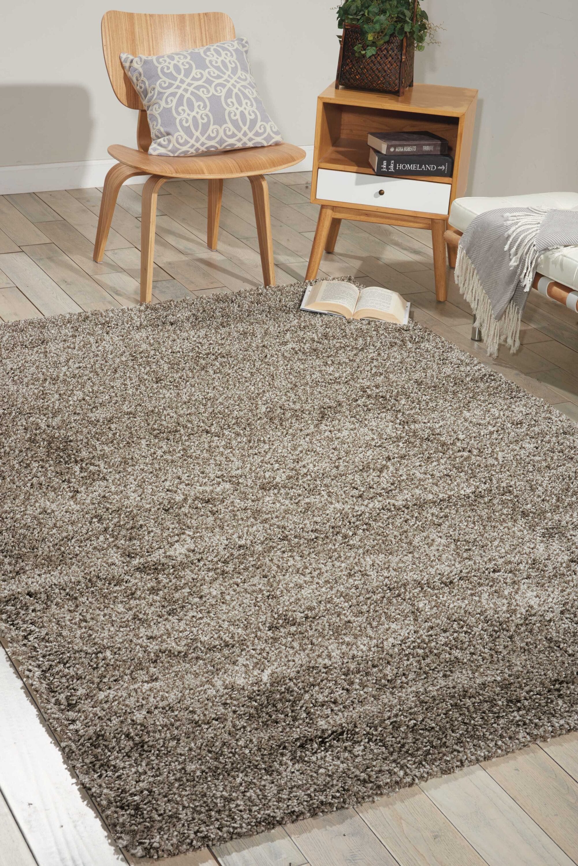 Nourison 15040 Amore 3 x 5 (ft) Polypropylene Stone Rectangular Indoor Abstract Area rug