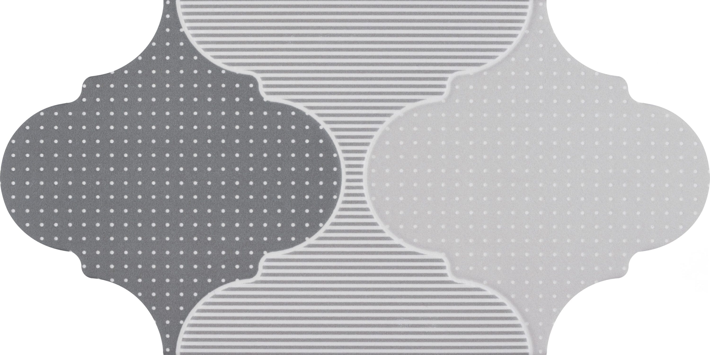 Affinity Tile S1XCD6ARGP Sample - Apreggio Rondo Provenzal Grey 6-in x 13-in Matte Porcelain Patterned Floor and Wall Tile