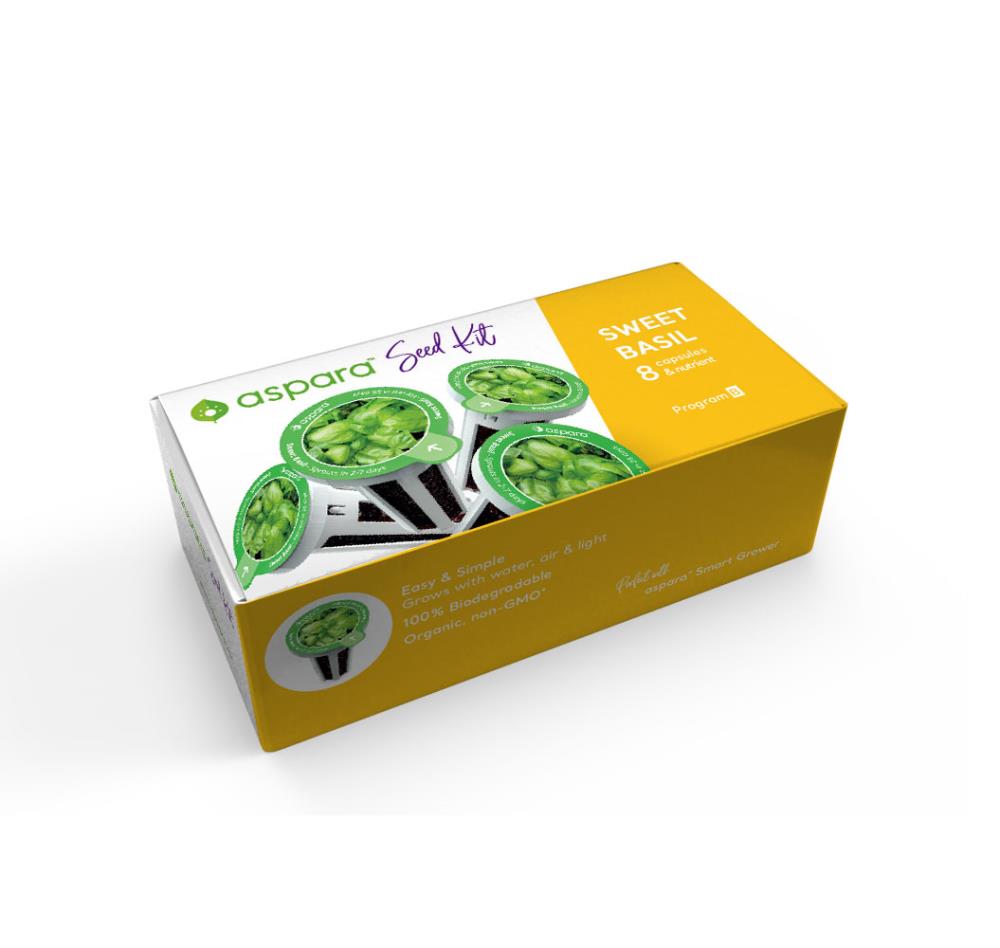 aspara KHB0001 Organic Basil Seeds 8 Count