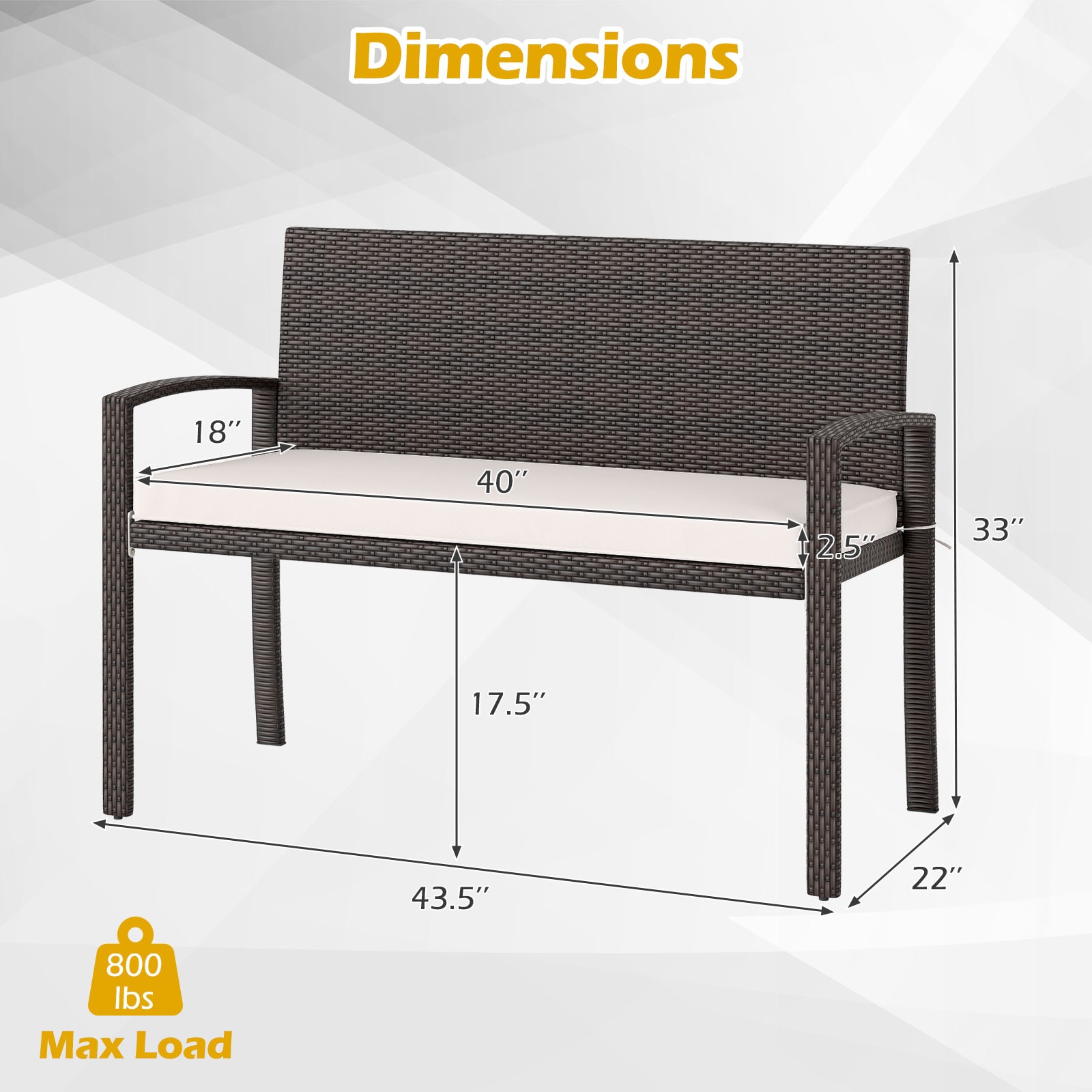 Slickblue D-CO-HW85637WH benches - View #5