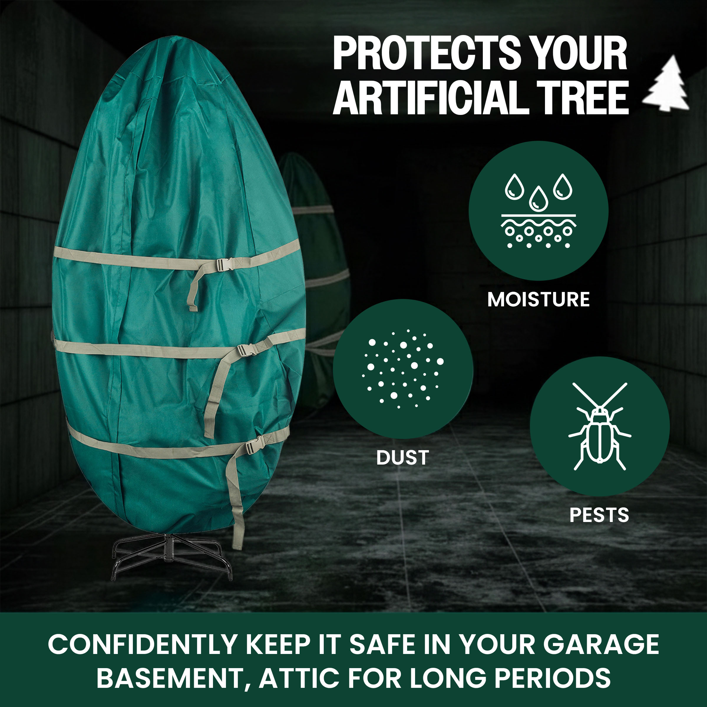 Hastings Home 631914RJG Christmas-Tree-Storage - View #5