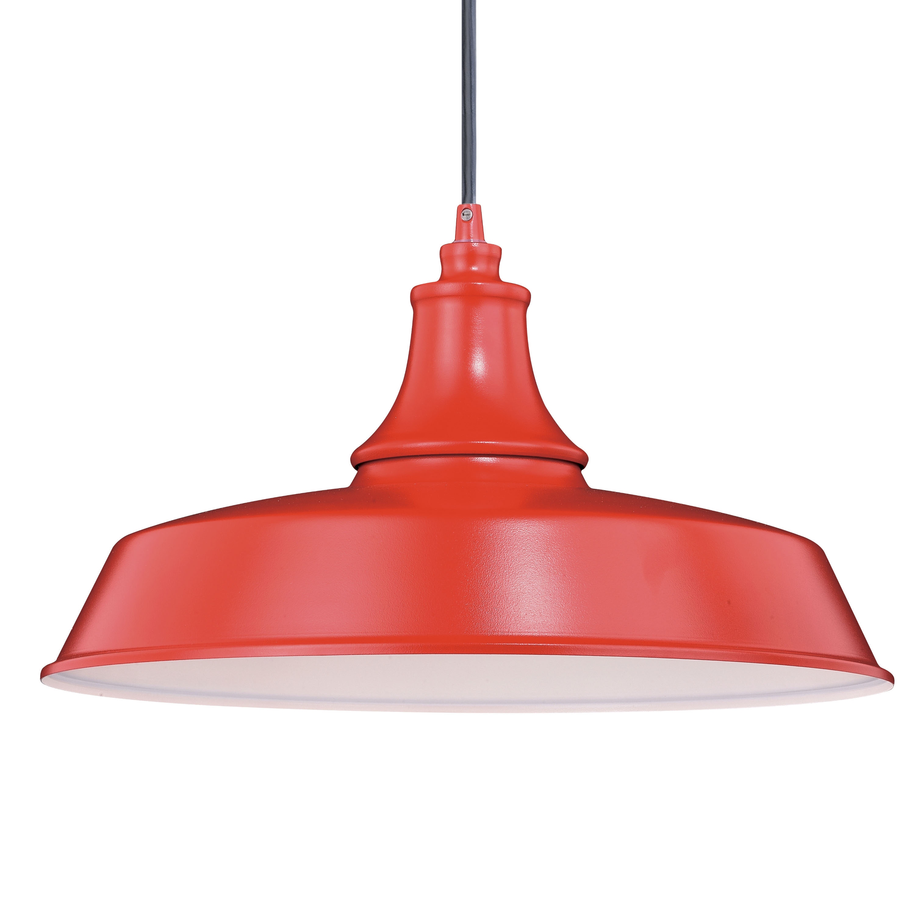Dorado Farmhouse Red and White Outdoor Barn Dome Pendant Light