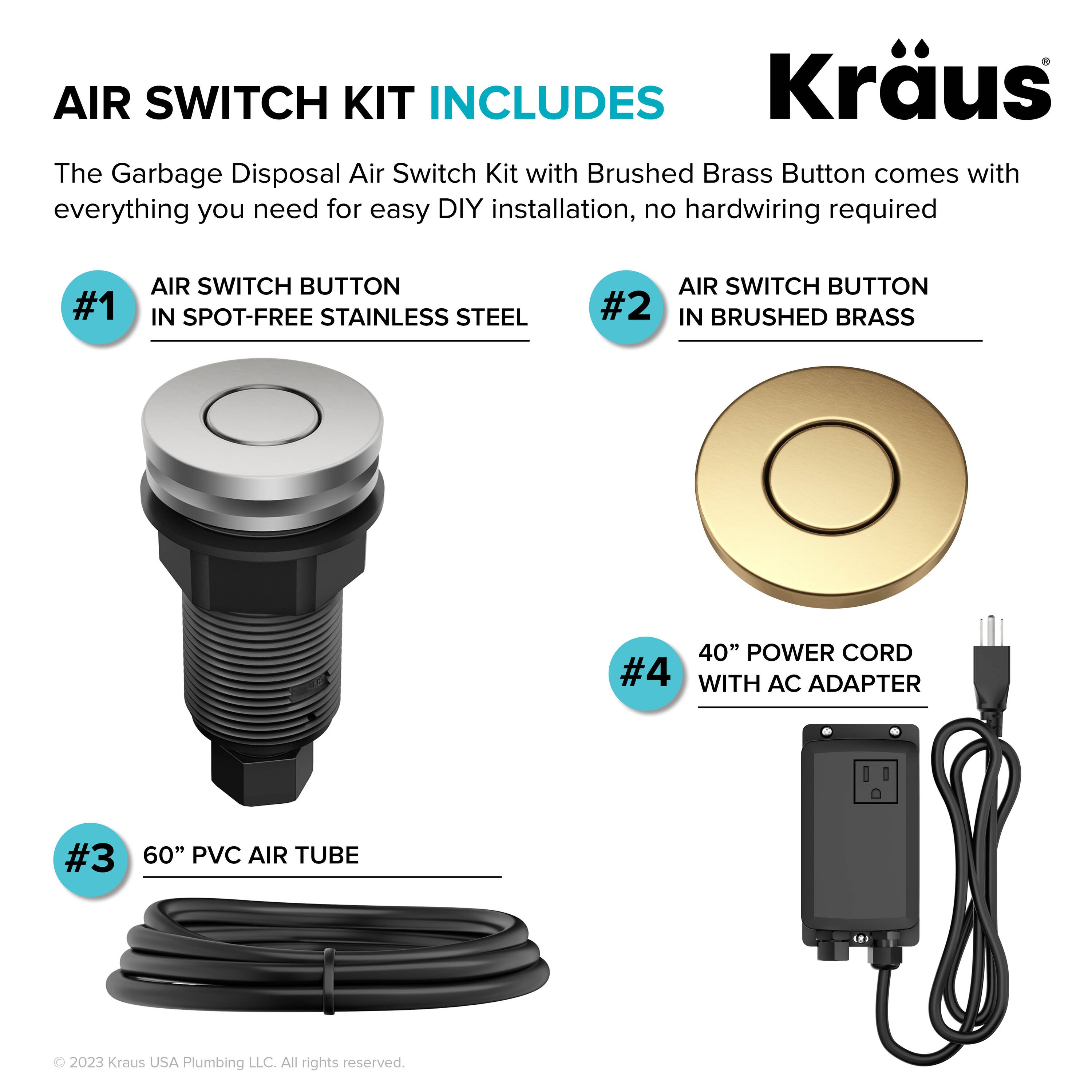 Kraus KWDA-200BB Garbage-Disposal-Parts - View #3