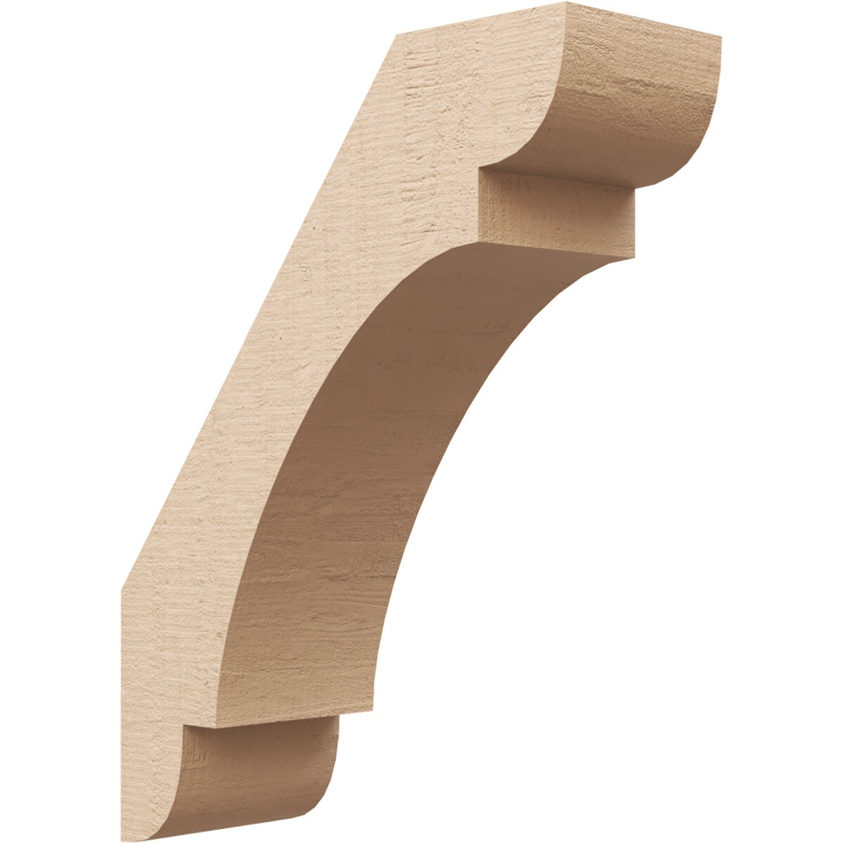 Ekena Millwork BRCUR05X14X18OLYRCPR 5-in x 18-in x 14-in Primed Urethane Olympic RoughCedar Woodgrain TimberThane KneeBrace