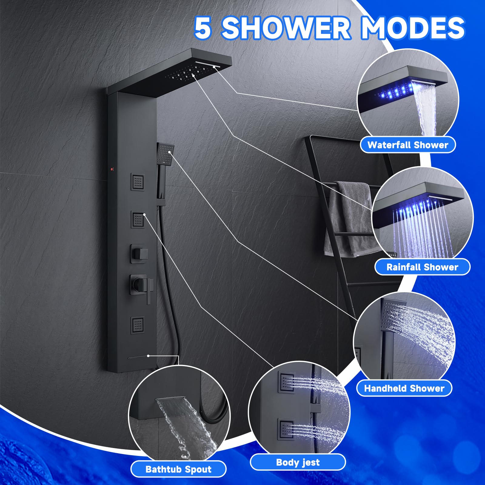 Misopily LMS0730M032 Showerhead-Bar-Panels - View #3