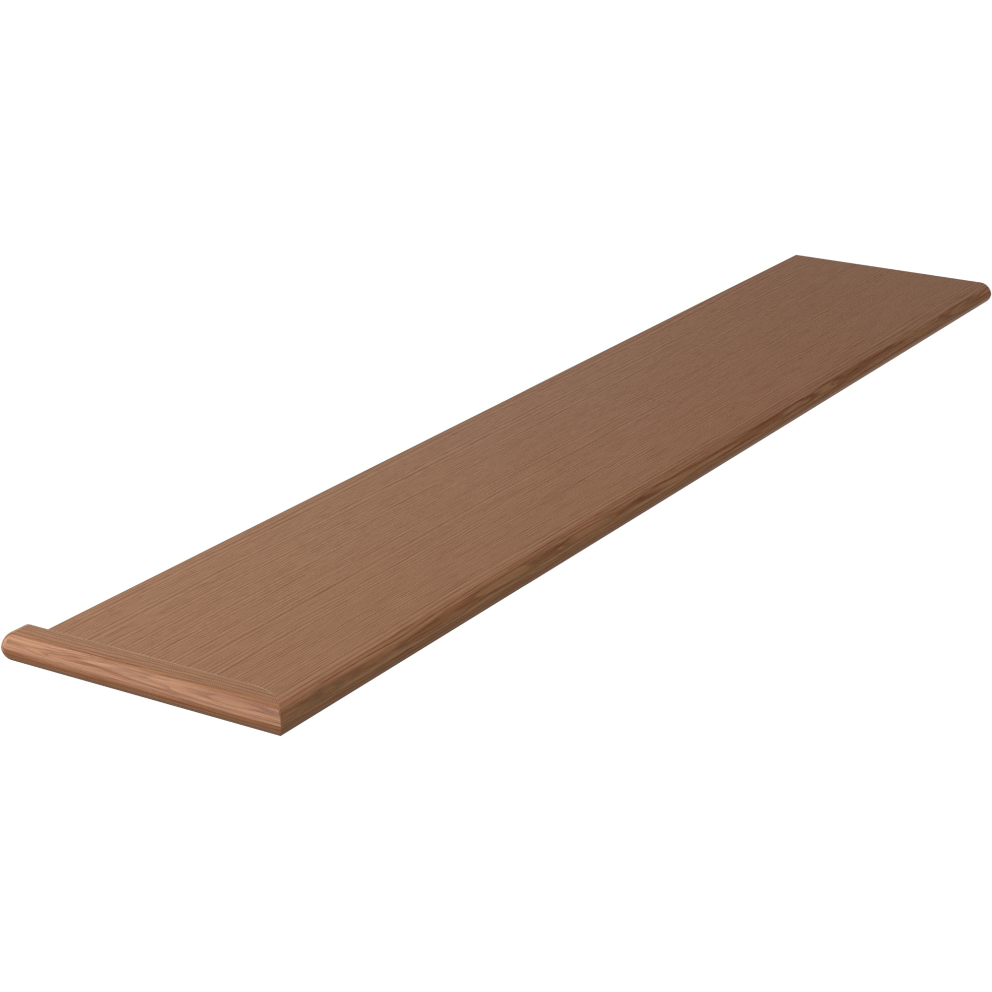 L.J. Smith Stair Systems 807010X541RV-WO 54-in x 10.5-in x 1-in Brown White oak Reversible return Bullnose Stair Tread
