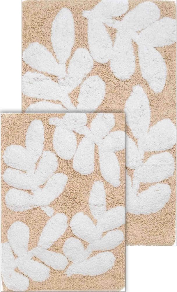 Chesapeake Crochet Cotton Anti Skid 2 Piece Bath Rug Set