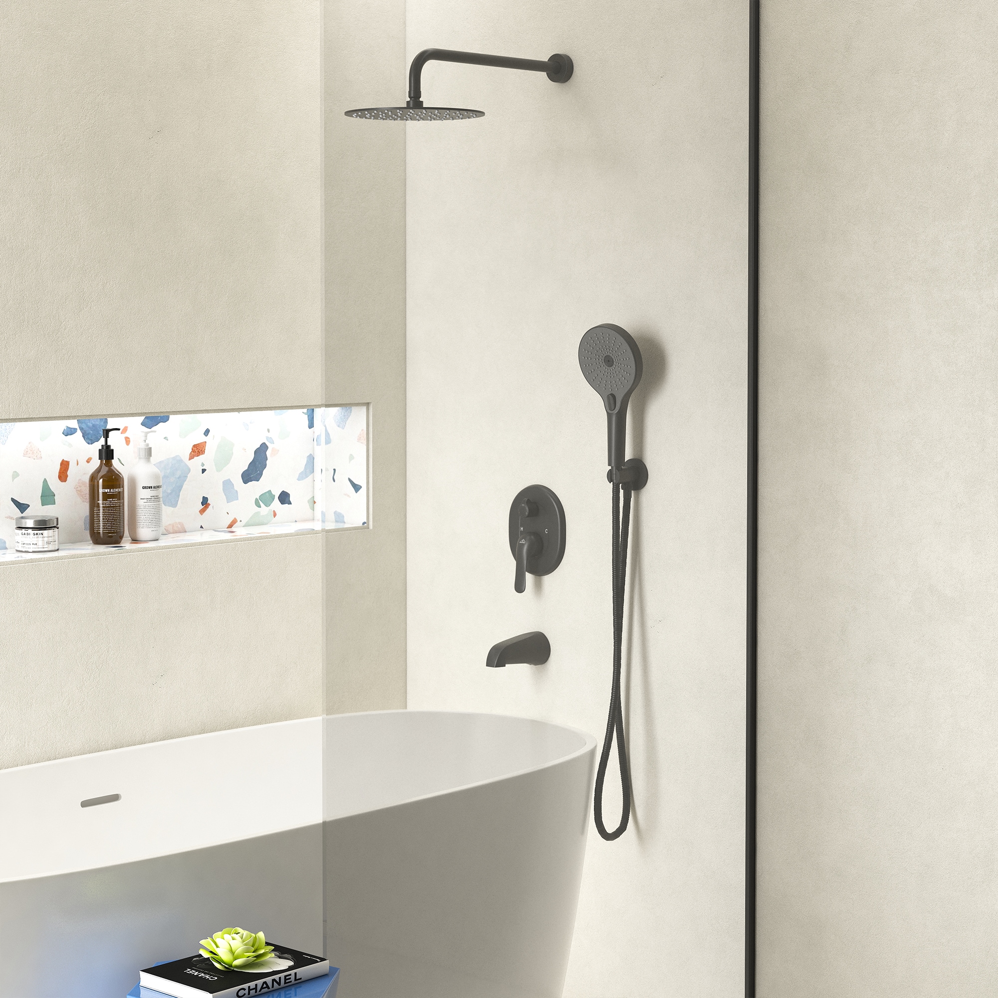 Clihome MS-BOX2210MB Showerhead-Bar-Panels - View #4