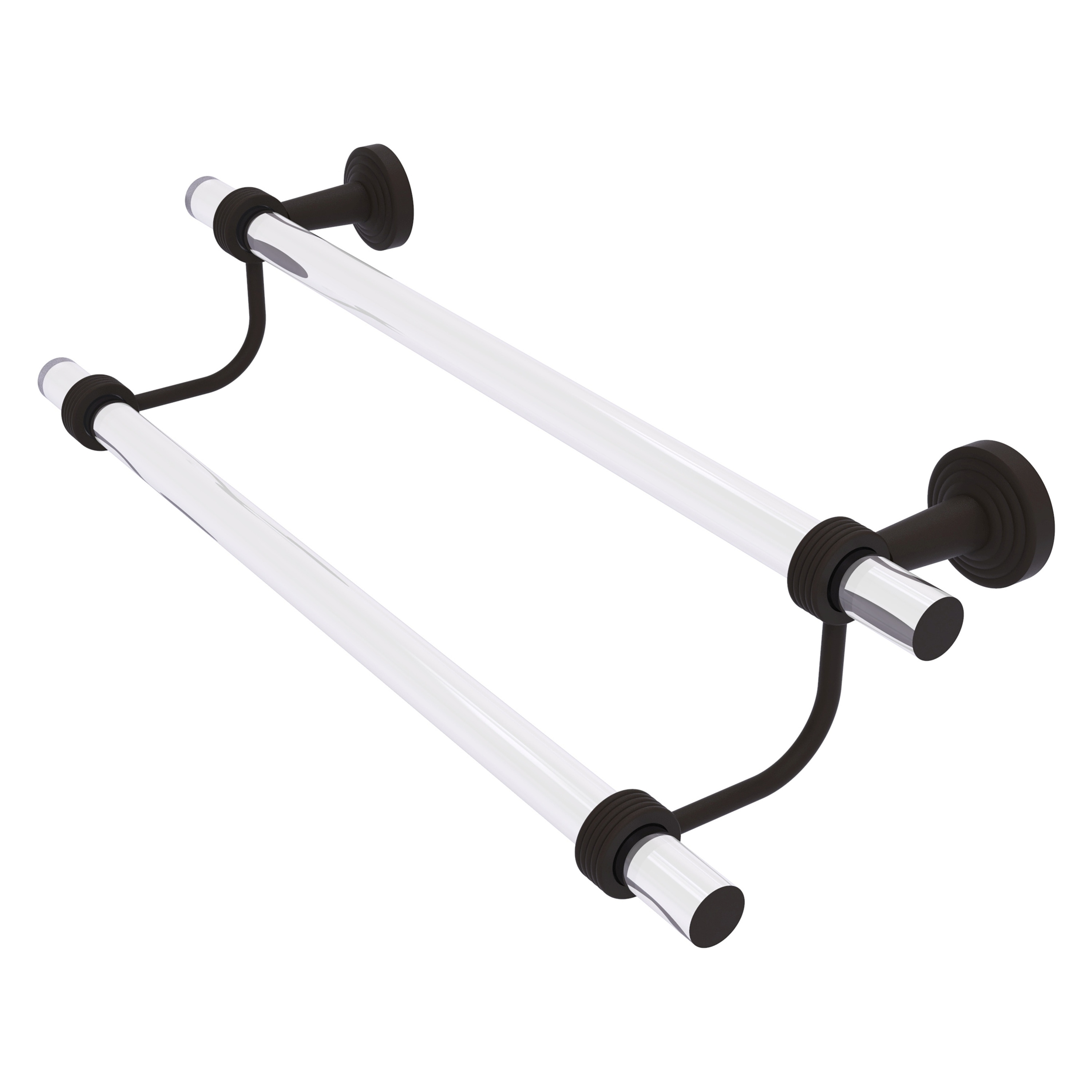 Allied Brass PB-72G-30-ORB Pacific Beach 30-in double Oil-rubbed bronze Wall mount Double Towel Bar