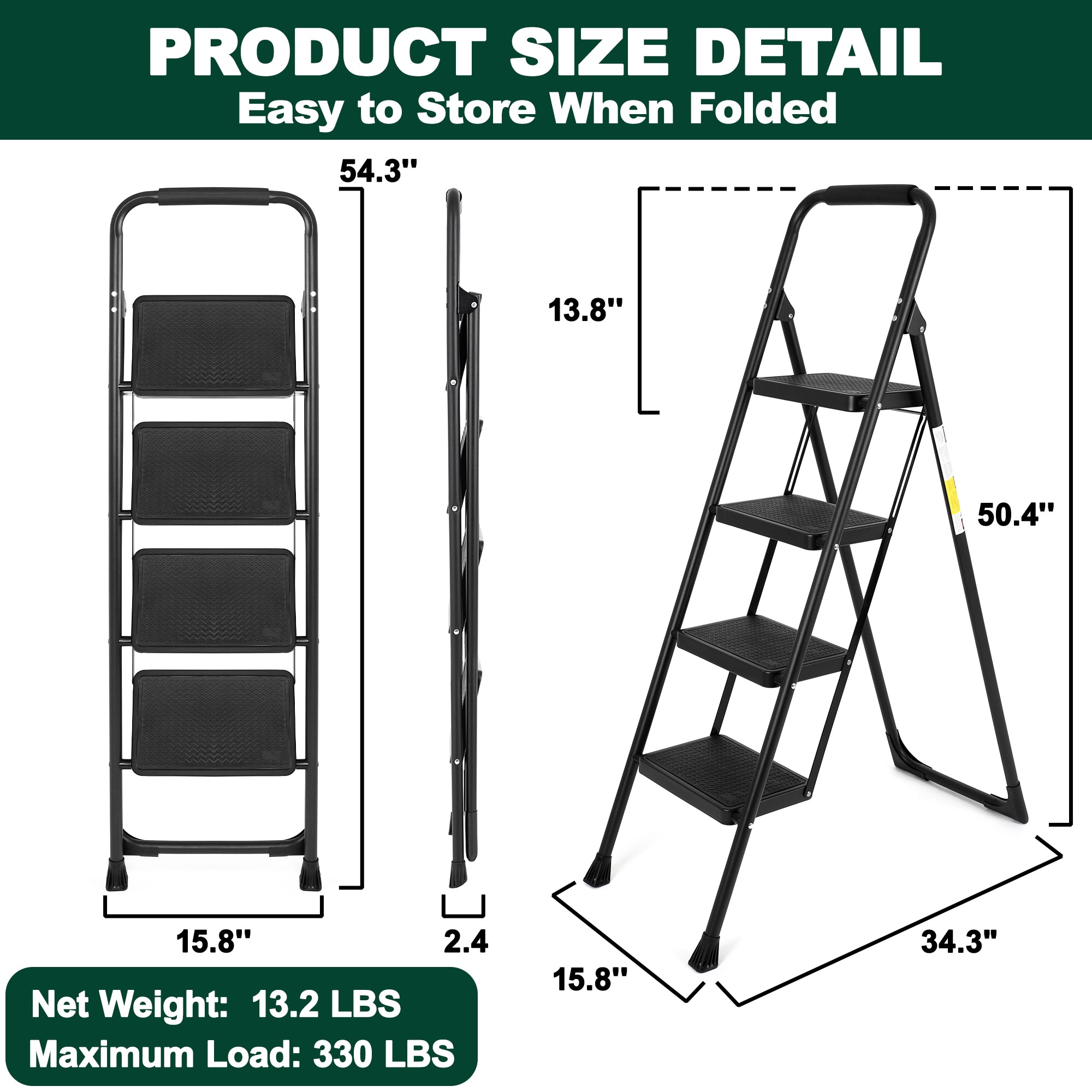 Huluwat T-Y1-T4B Step-Ladders - View #3