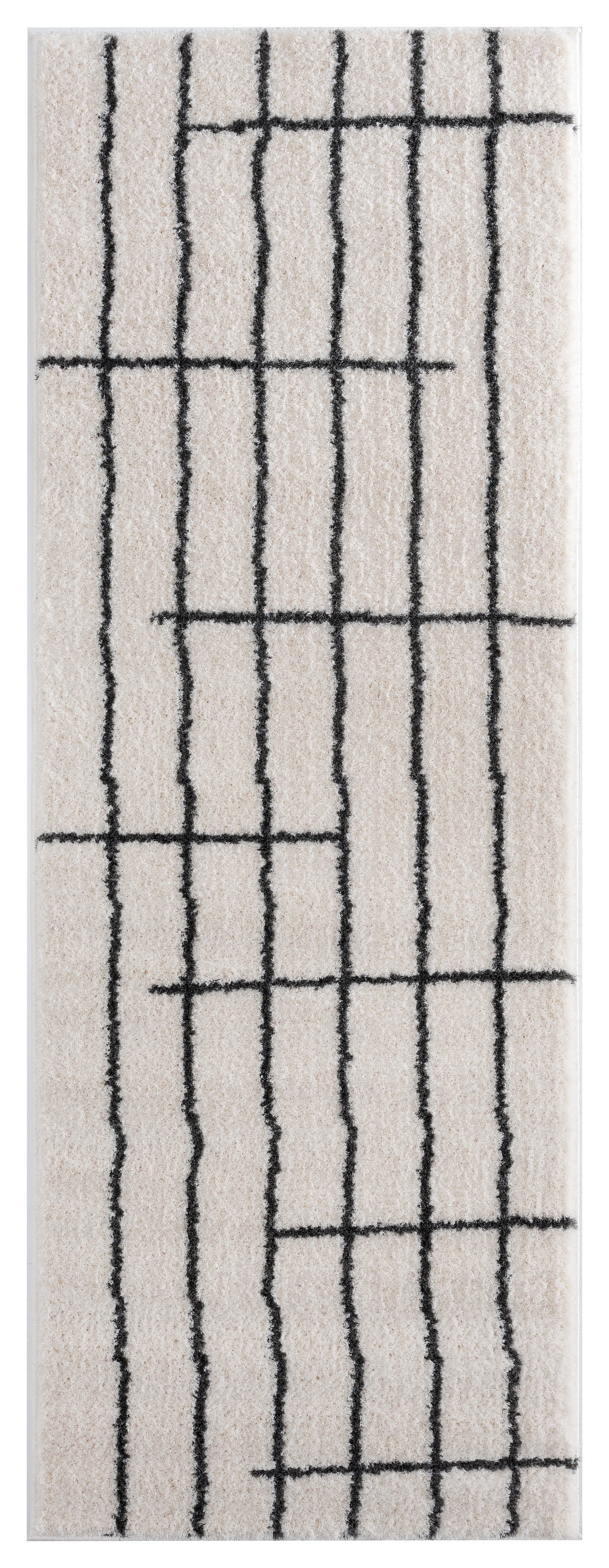 United Weavers Of America 1840 20799 28E Tranquility 3 x 8 (ft) Polyester White Rectangular Indoor Geometric Mid-Century Modern Runner rug