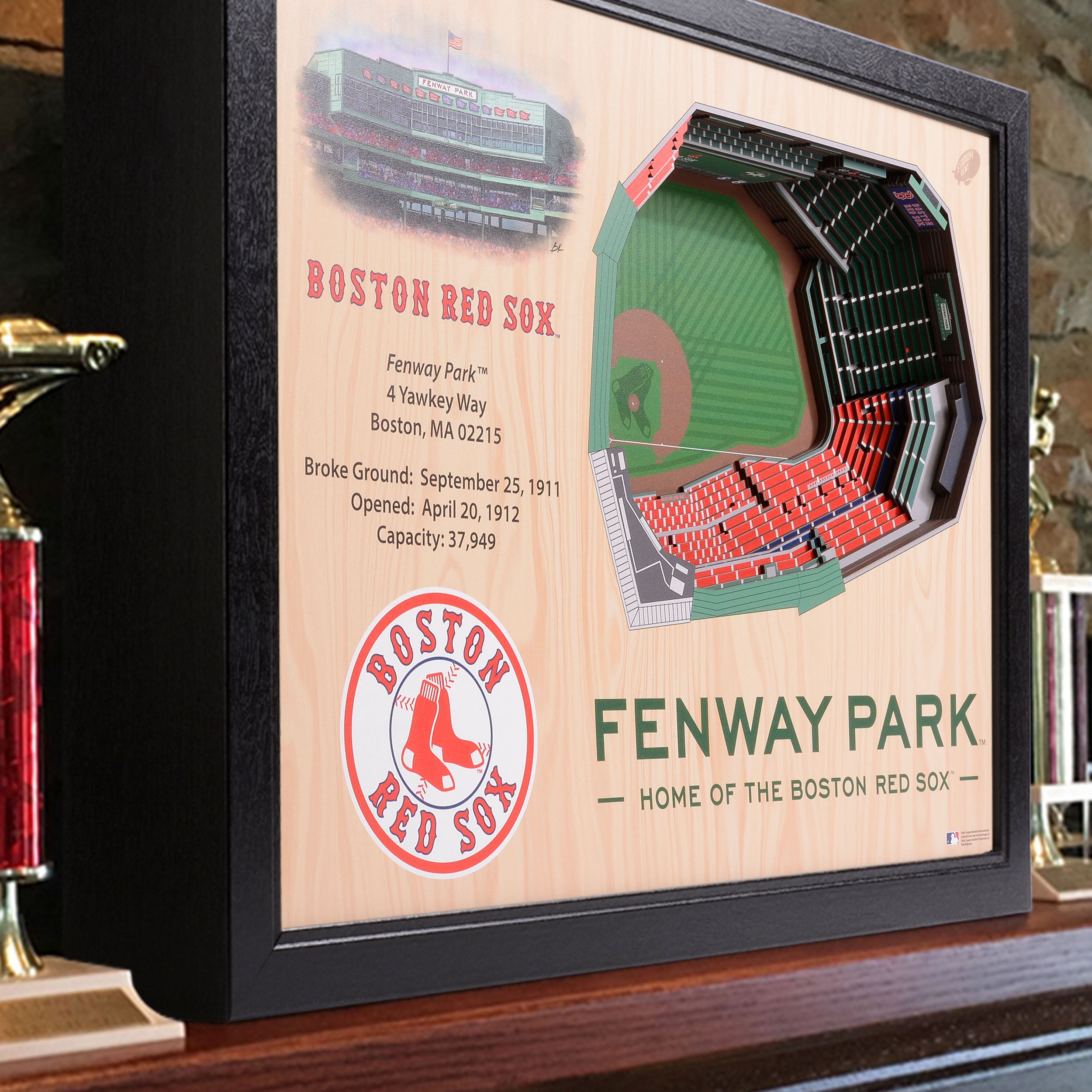  Fenway Park Scoreboard Vintage Red Sox Decor