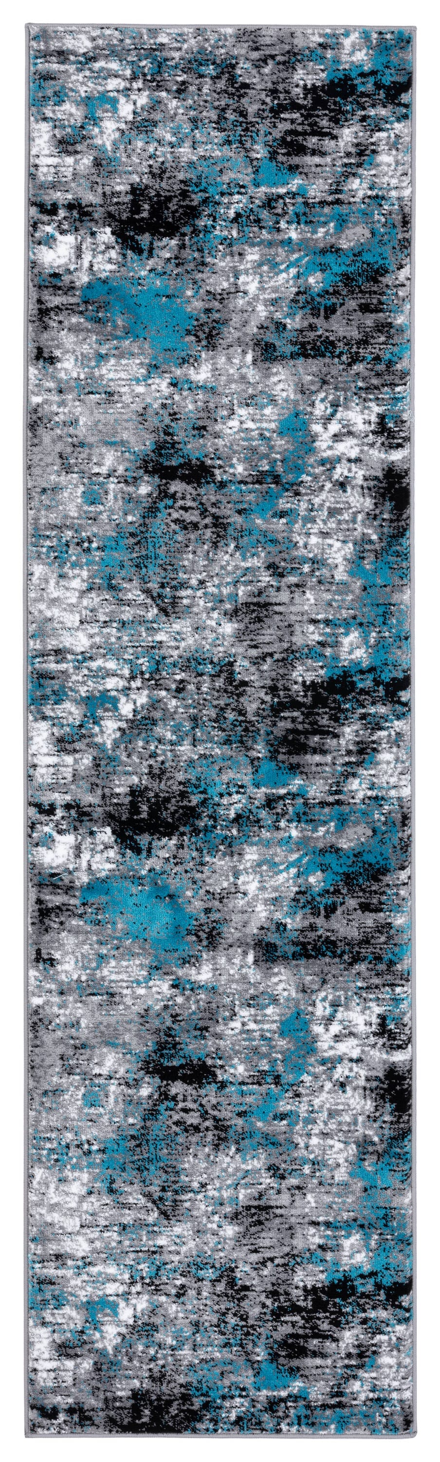MDA Rugs SM0928 Samos 2 x 8 (ft) Gray Rectangular Indoor Abstract Runner rug