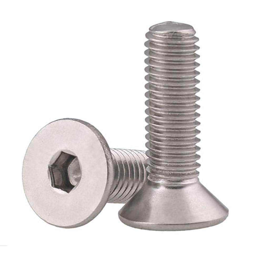 UUDULY  M4 0.7 x 16mm Flat Head Socket Cap Screws Stainless Steel 304 Bright Finish Allen Hex Drive 100 Pieces durable home